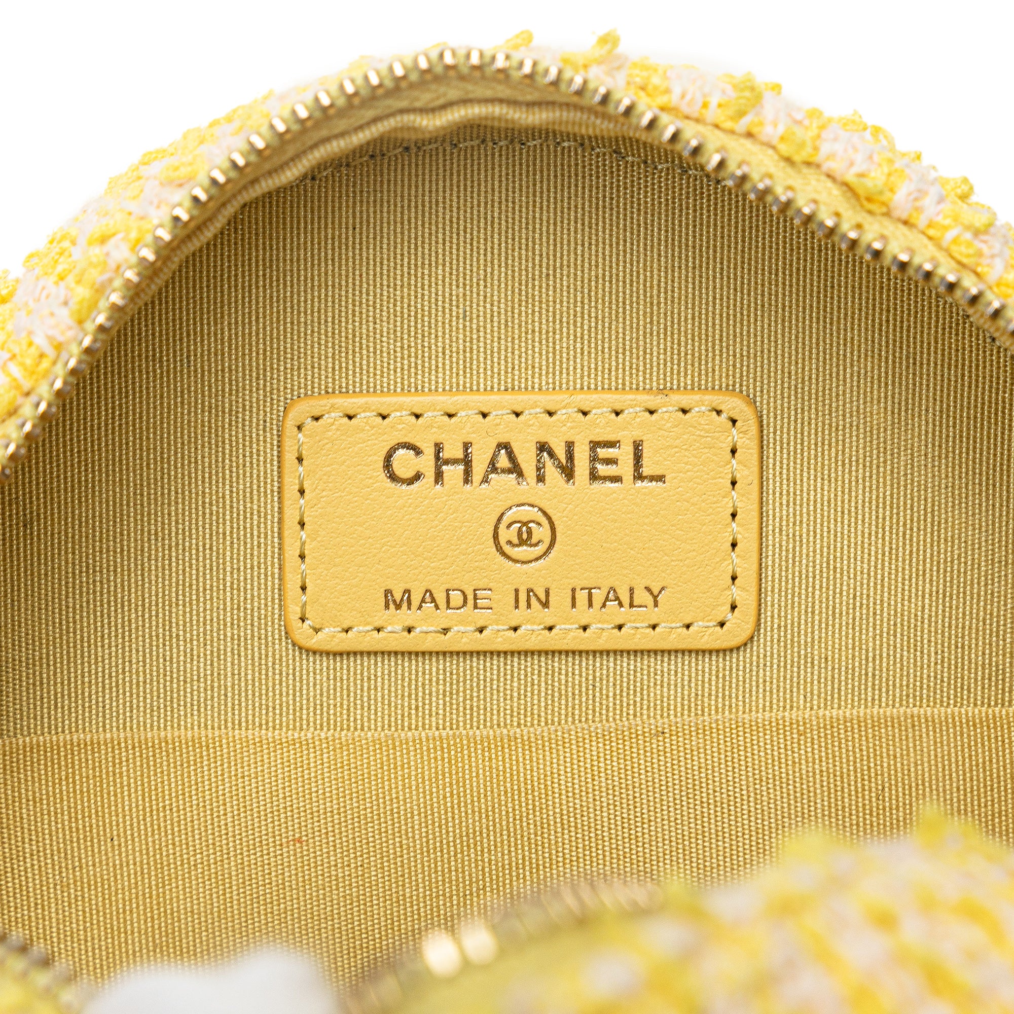 Chanel Tweed 19 Round Clutch with Chain - image 5