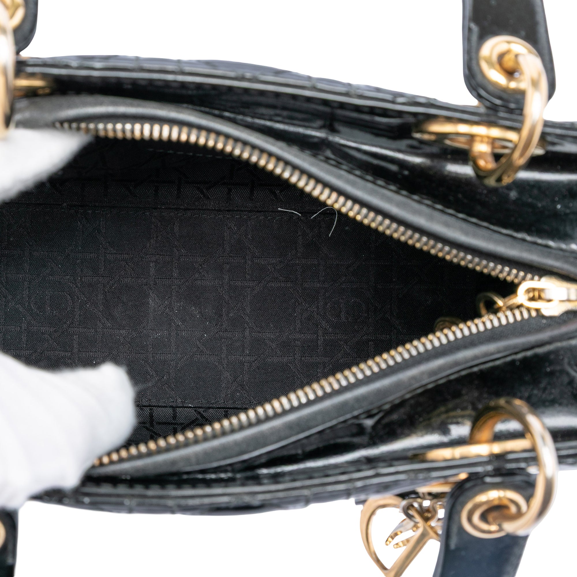 Dior Medium Patent Cannage Lady Dior - image 4