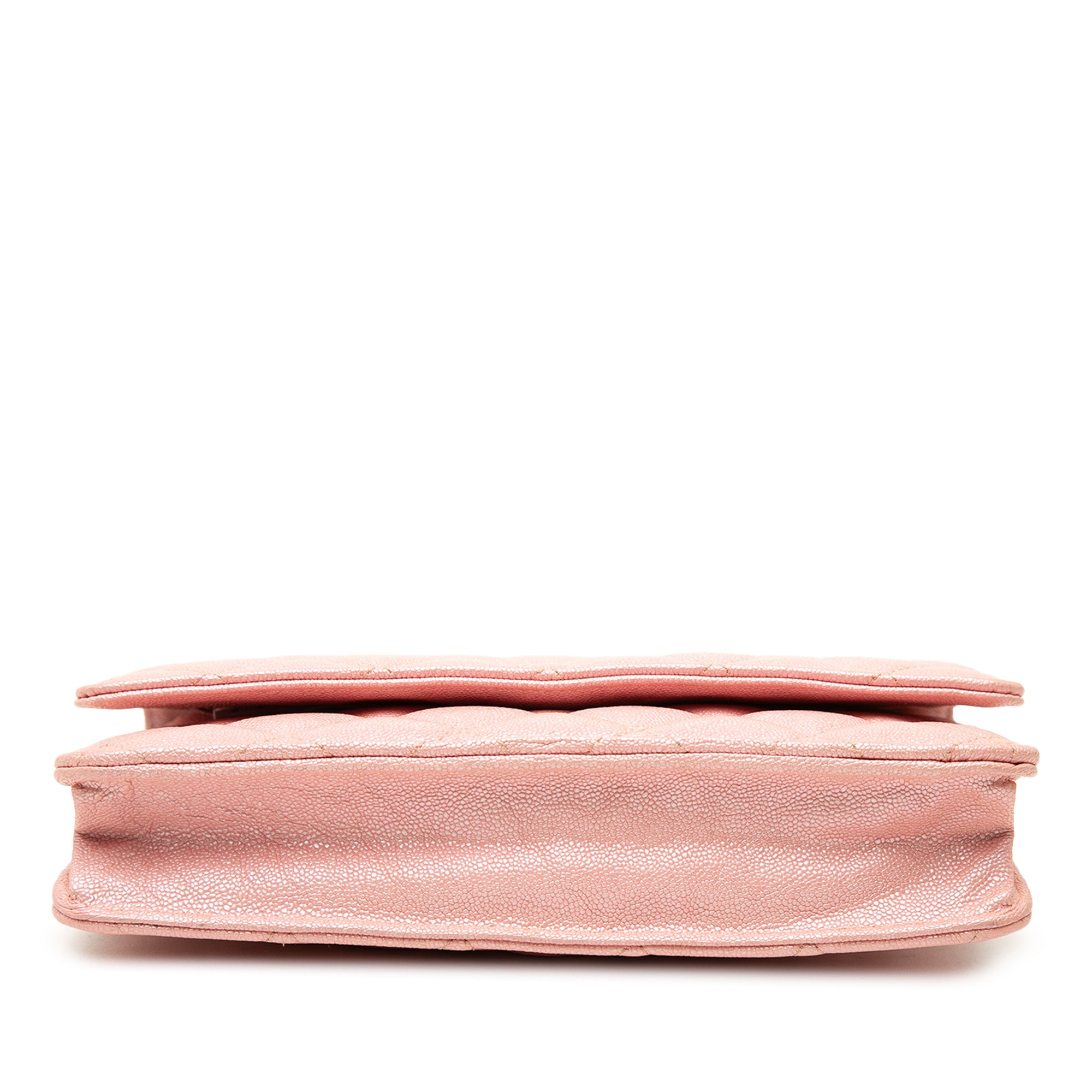 Chanel CC Quilted Iridescent Caviar Wallet on Chain - image 3