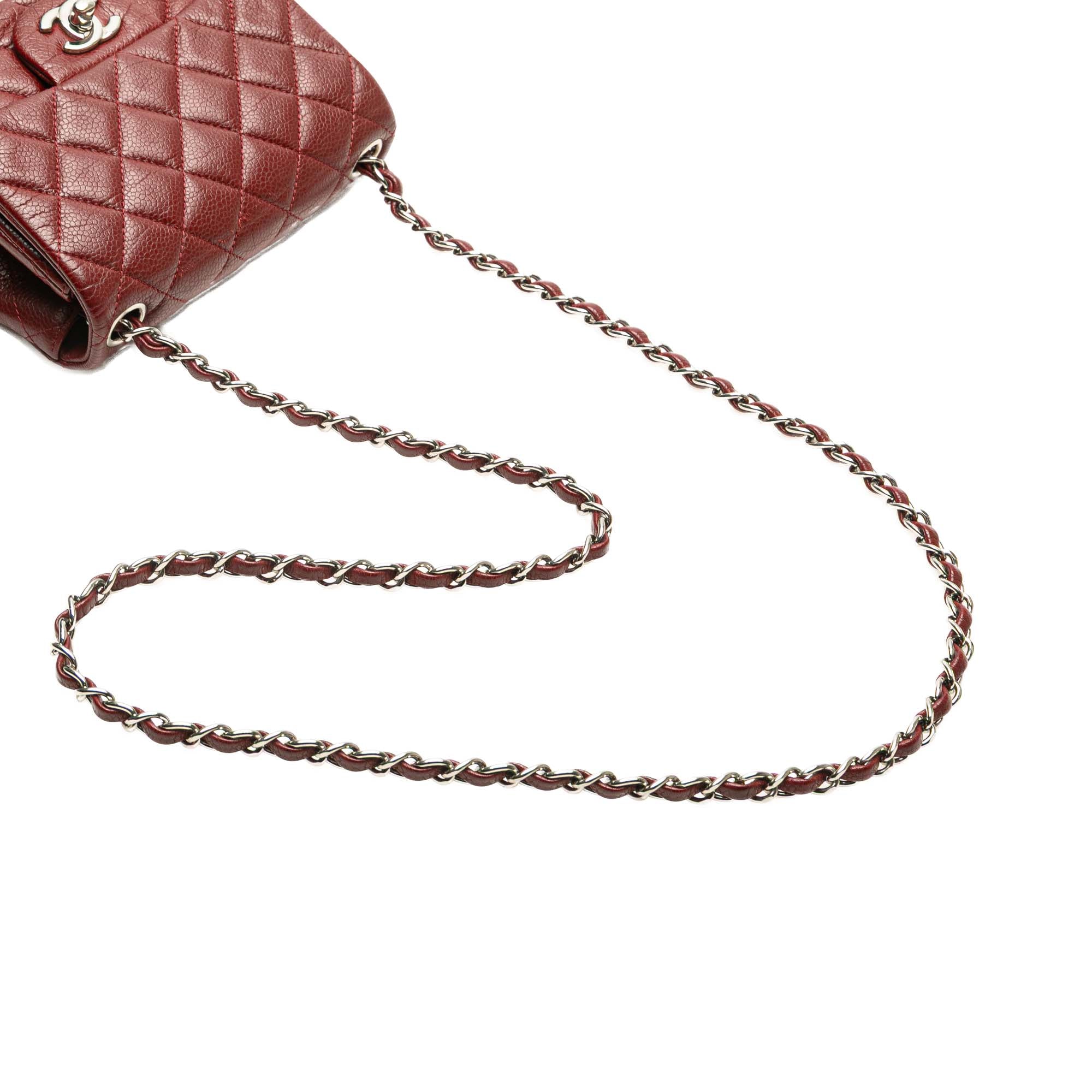 Chanel Mini Square Classic Caviar Single Flap - image 9