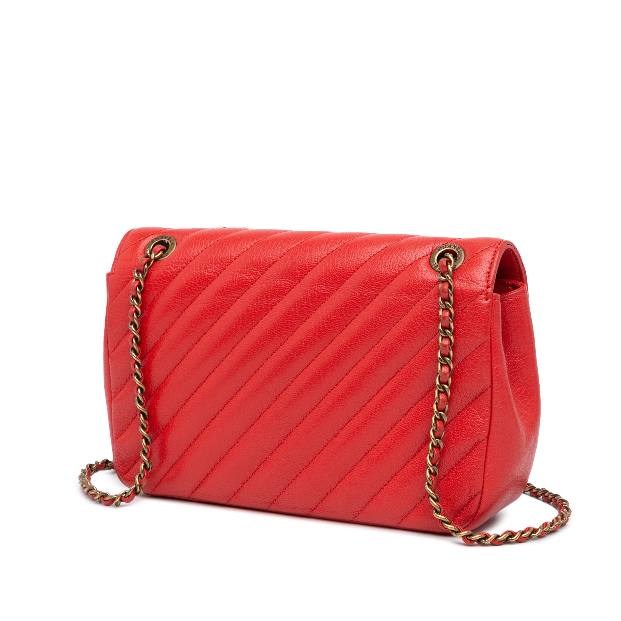 Chanel Small Diagonal Quilted Goatskin Flap - image 2