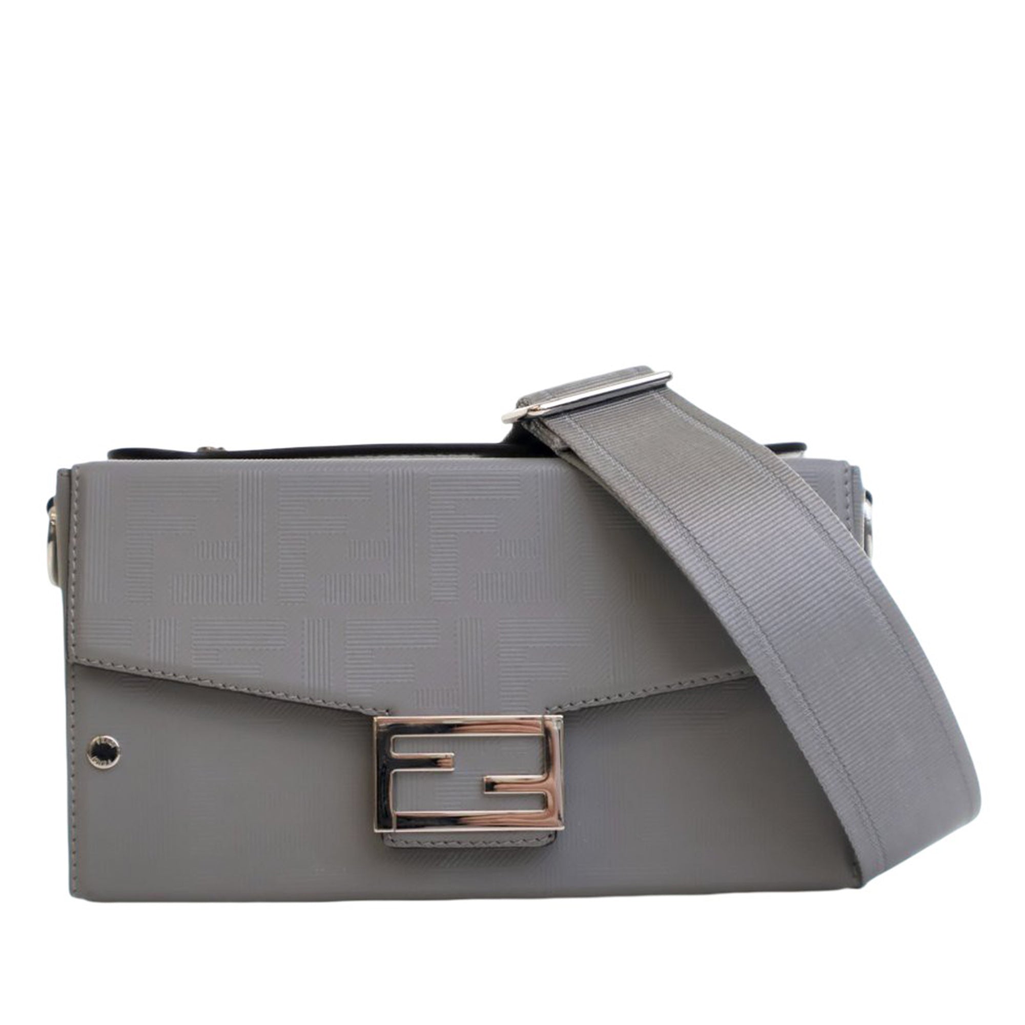 Fendi Zucca Calfskin Soft Trunk Baguette Satchel - image 1