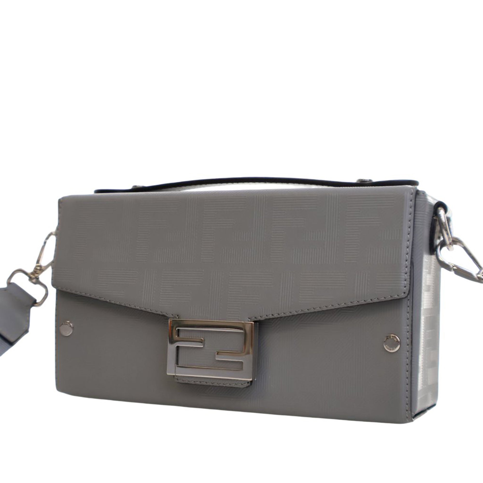 Fendi Zucca Calfskin Soft Trunk Baguette Satchel - image 2