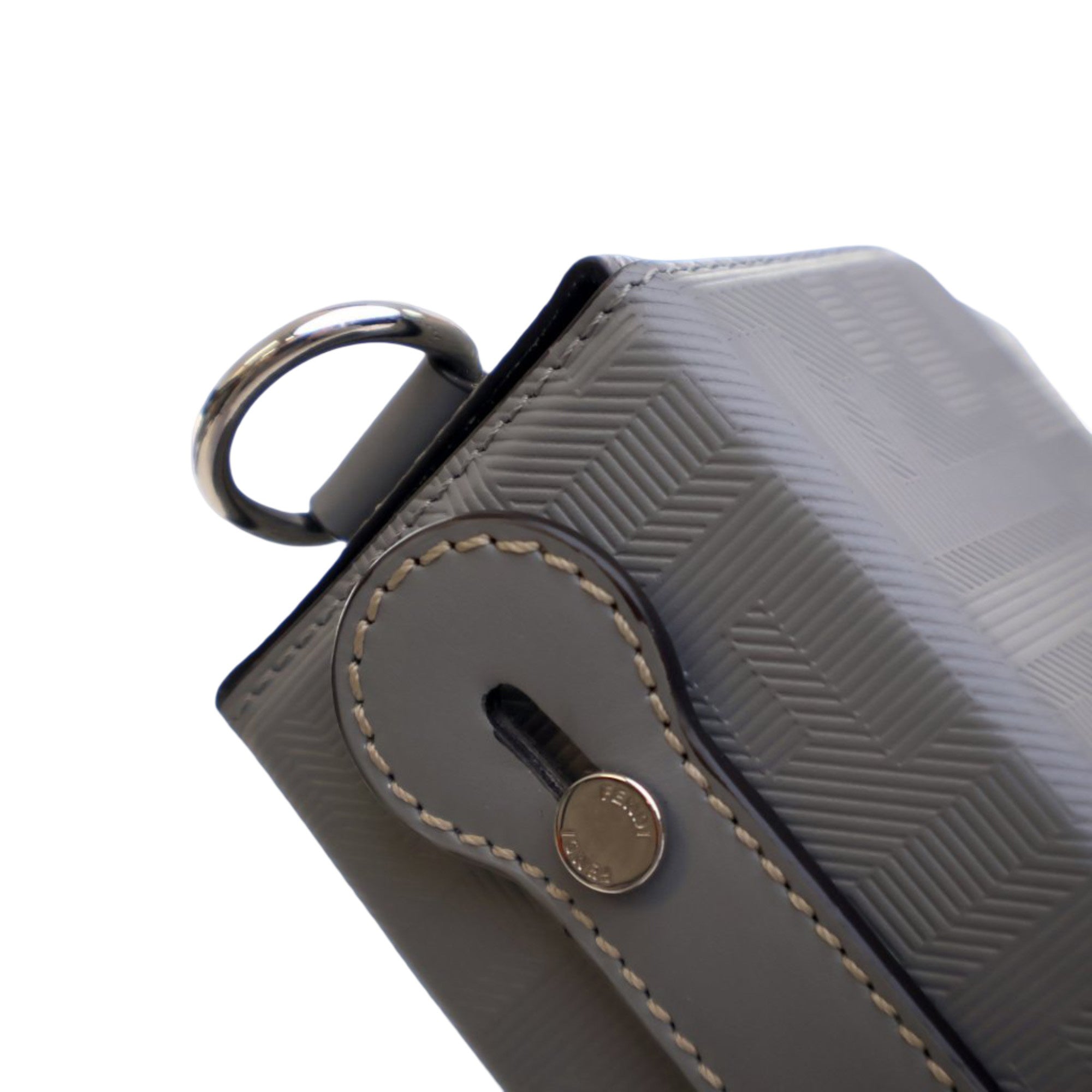 Fendi Zucca Calfskin Soft Trunk Baguette Satchel - image 9
