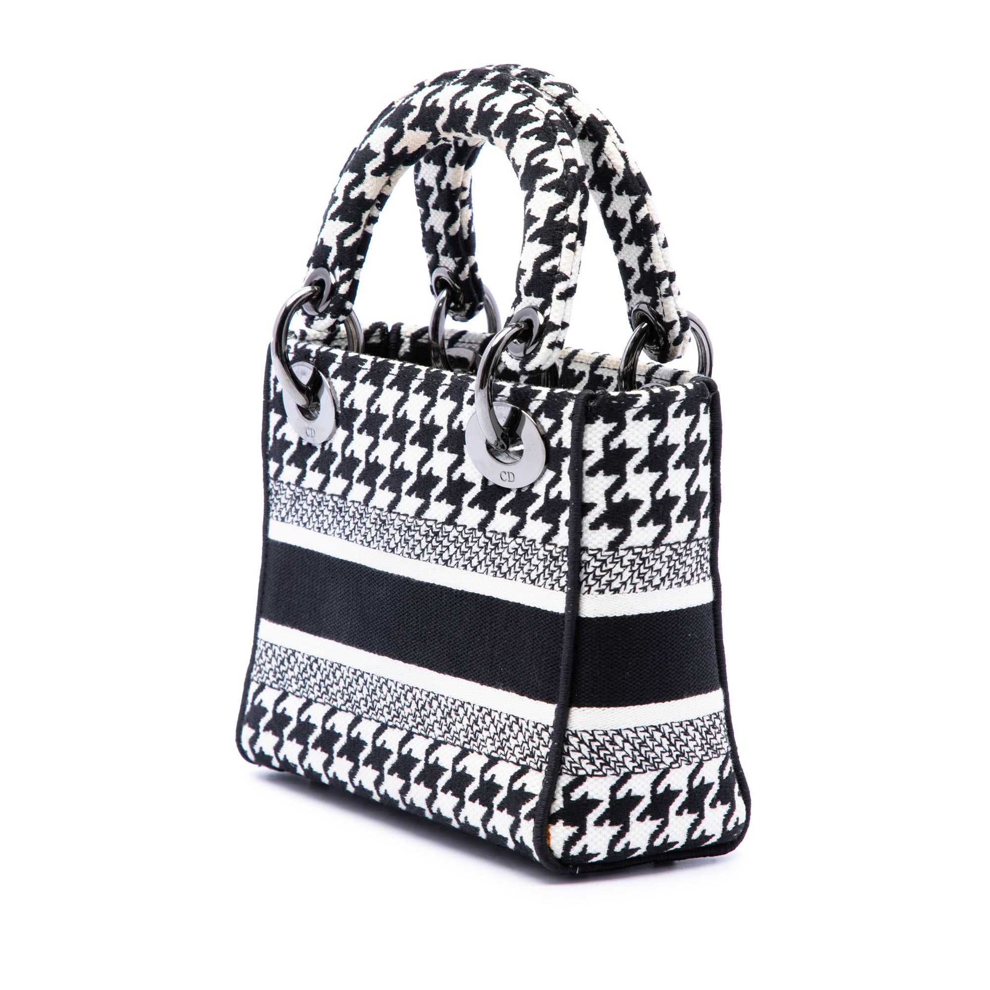 Dior Mini Embroidered Canvas Houndstooth Lady D Lite - image 2