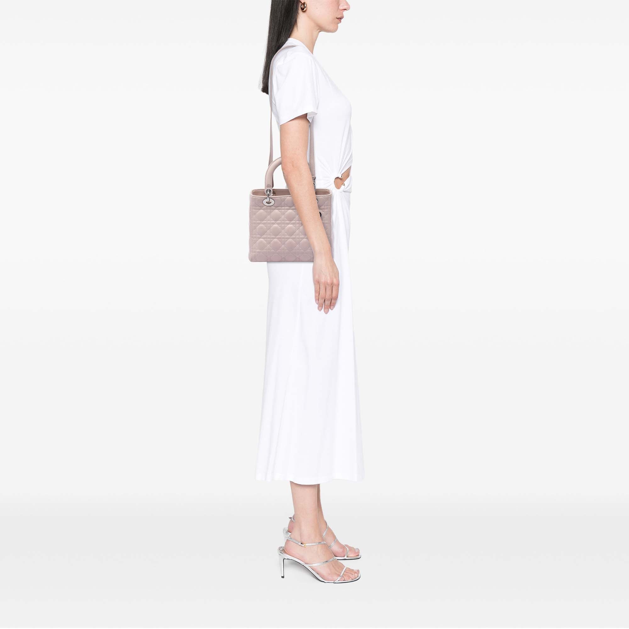 Dior Medium Lambskin Cannage Lady Dior - image 6