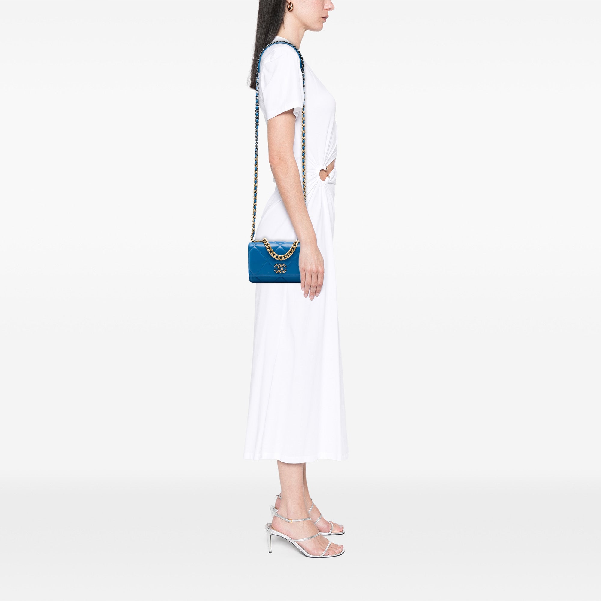Chanel Quilted Lambskin 19 Wallet On Chain - image 6