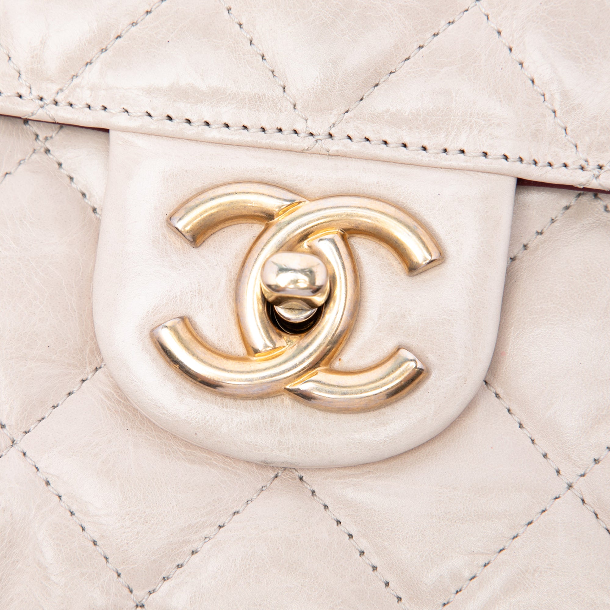 Chanel Jumbo CC Quilted Calfskin Straight Flap - image 5