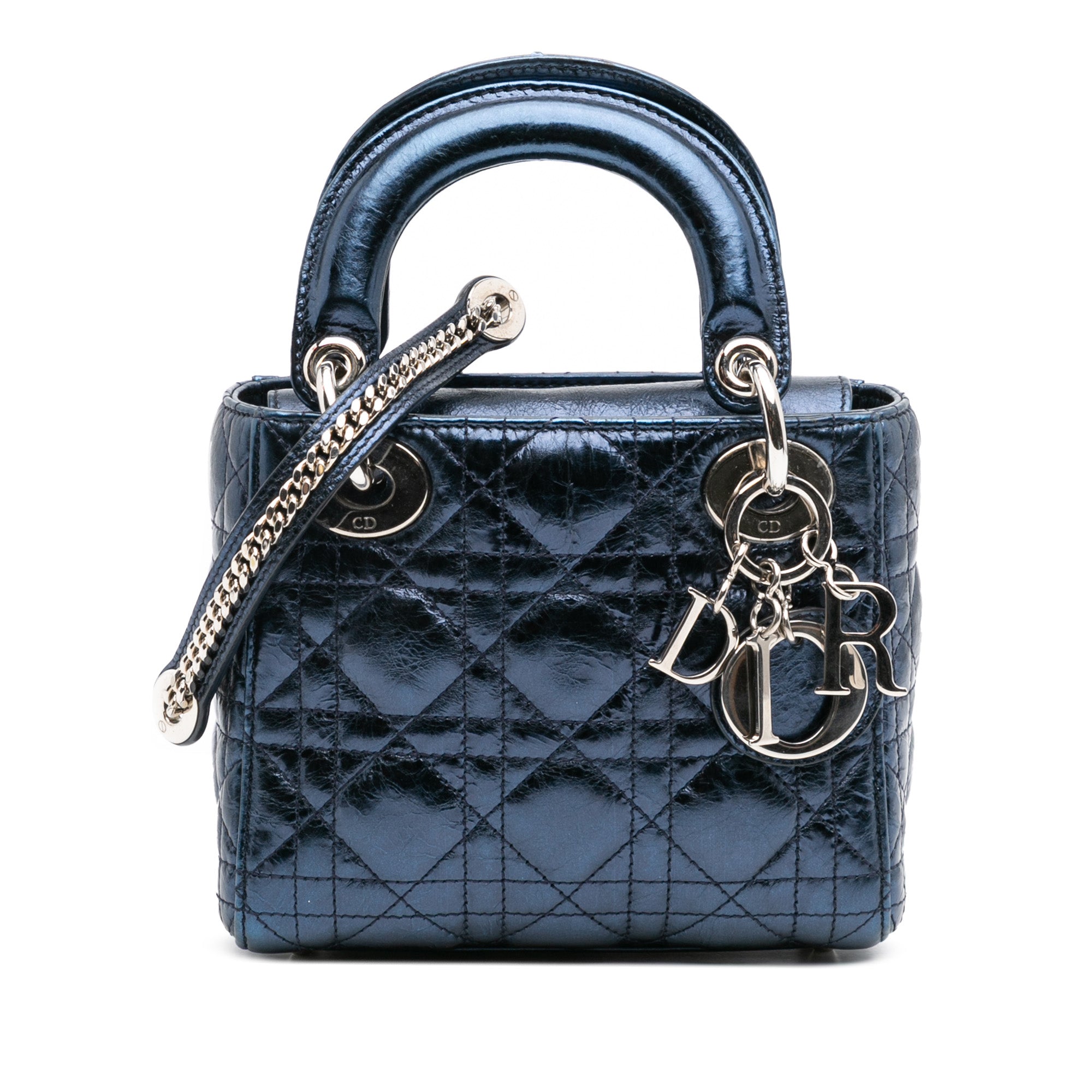 Dior Mini Crinkled Calfskin Cannage Lady Dior - image 1