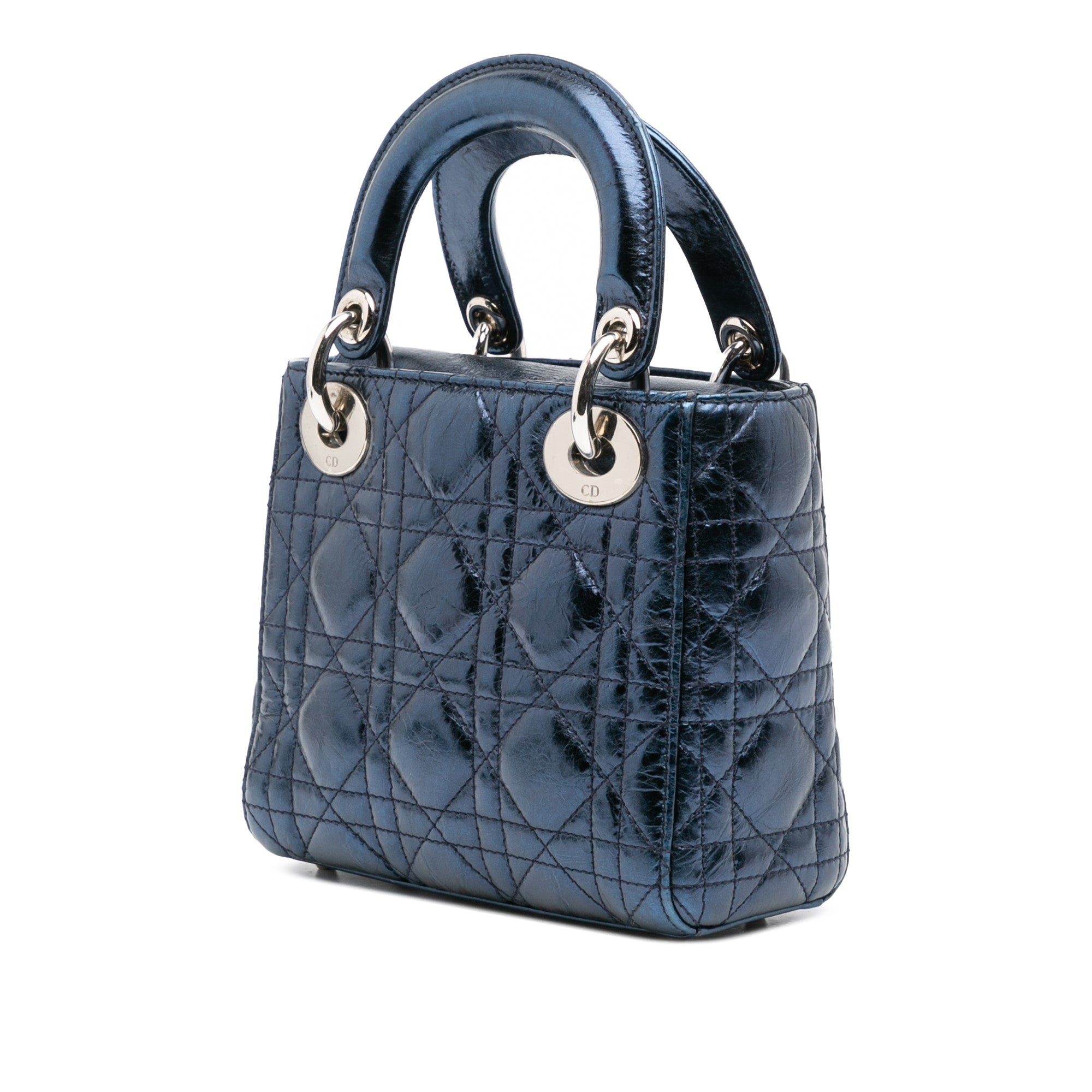 Dior Mini Crinkled Calfskin Cannage Lady Dior - image 2