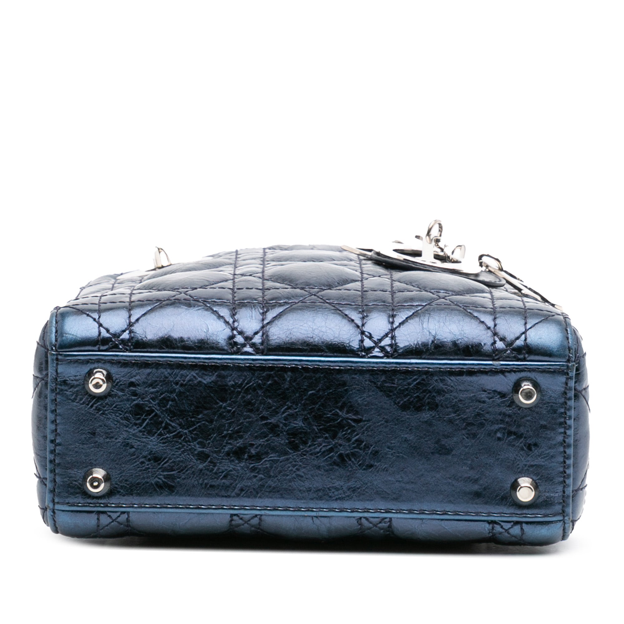 Dior Mini Crinkled Calfskin Cannage Lady Dior - image 3