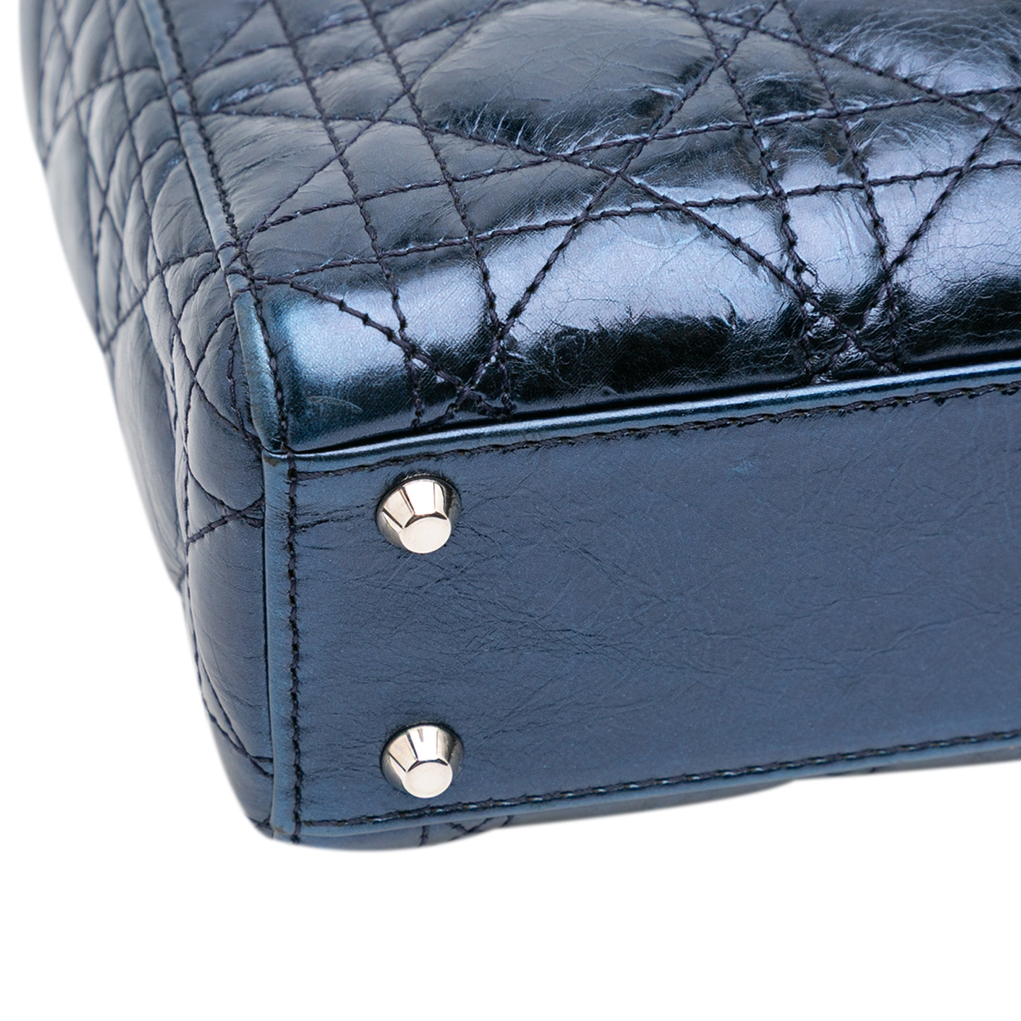 Dior Mini Crinkled Calfskin Cannage Lady Dior - image 6