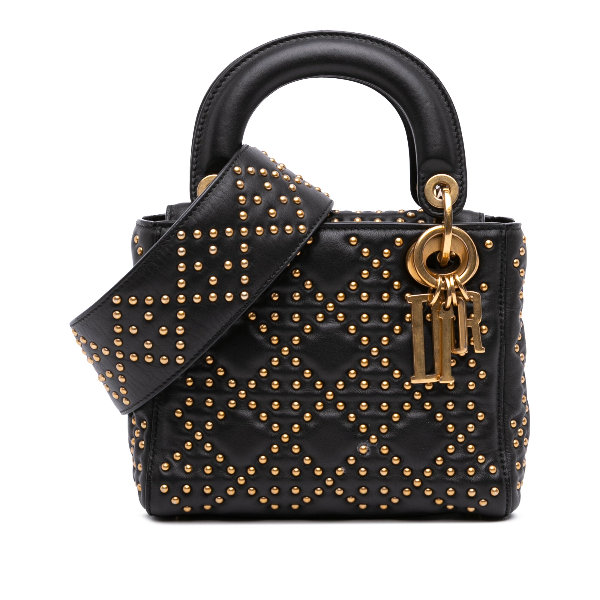 Dior Mini Lambskin Cannage Studded Supple Lady Dior - image 1