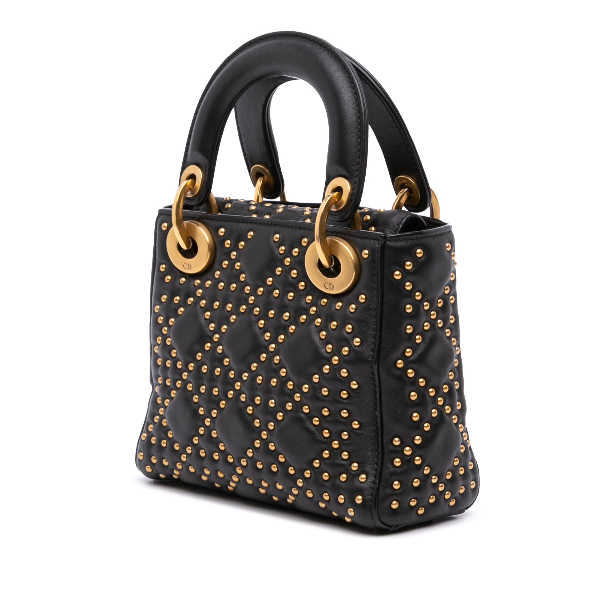 Dior Mini Lambskin Cannage Studded Supple Lady Dior - image 2