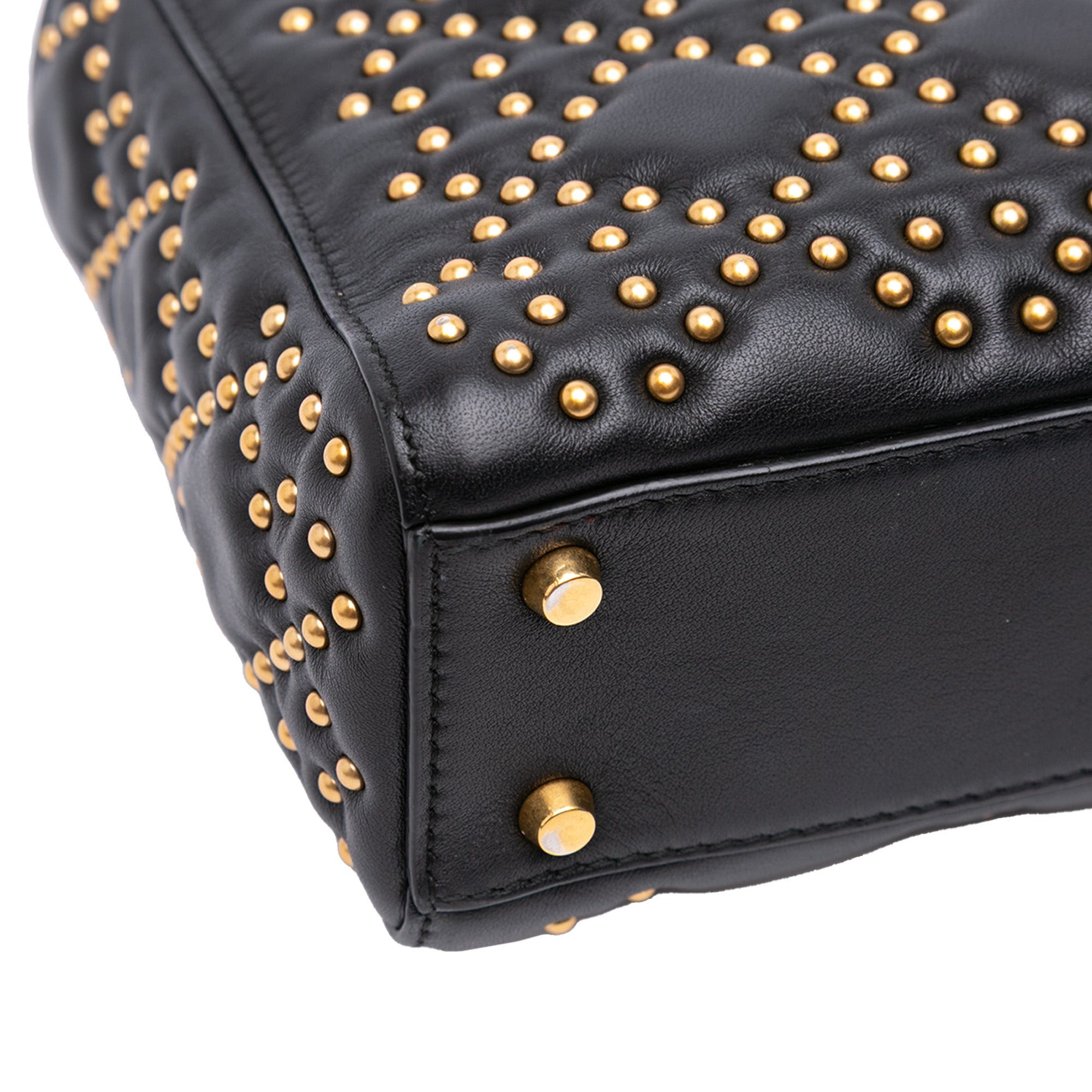 Dior Mini Lambskin Cannage Studded Supple Lady Dior - image 7