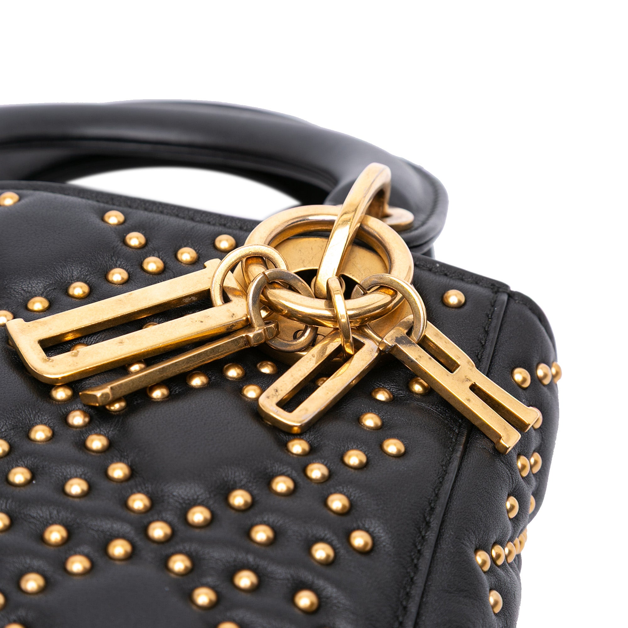 Dior Mini Lambskin Cannage Studded Supple Lady Dior - image 8