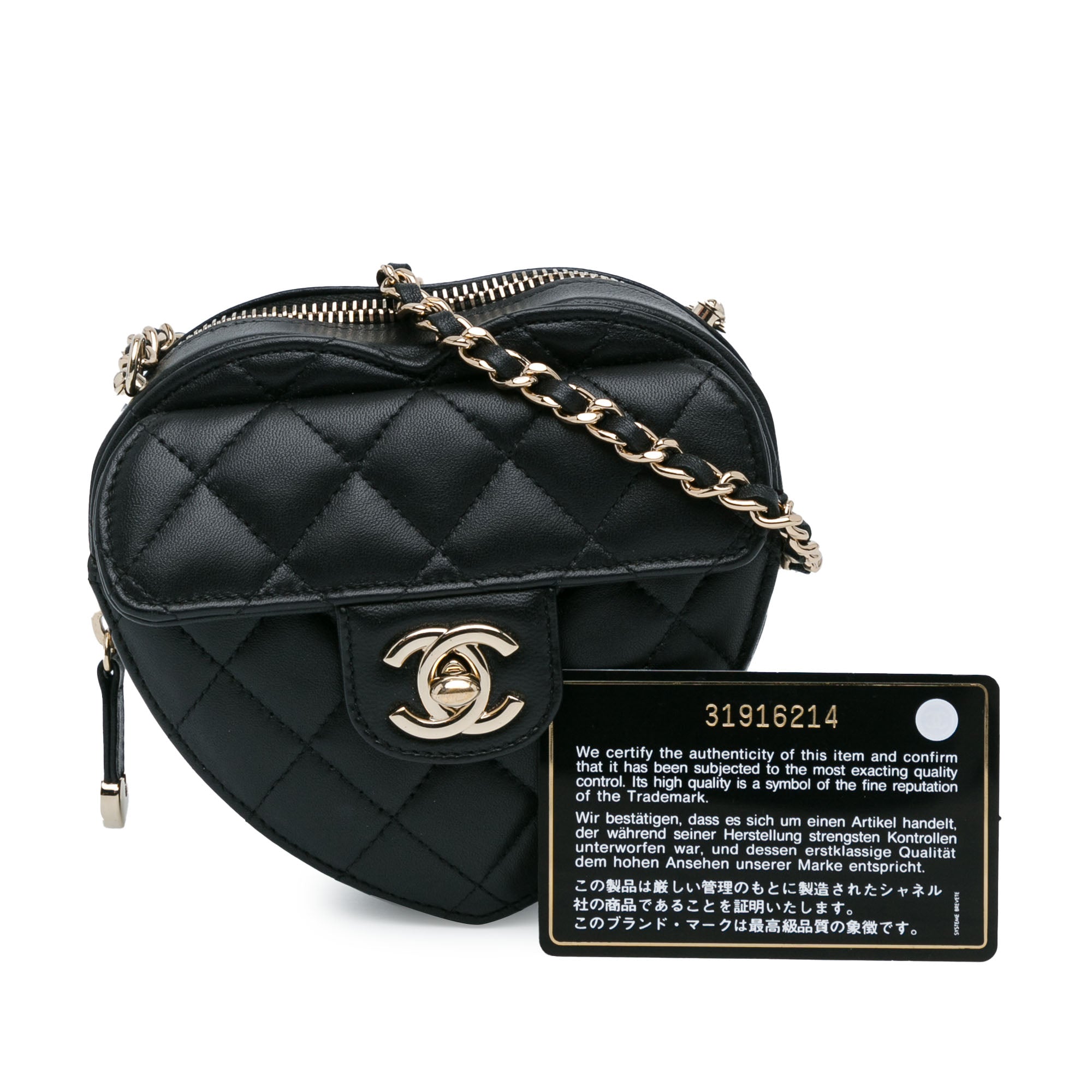 Chanel Mini Lambskin CC in Love Heart Crossbody - image 10