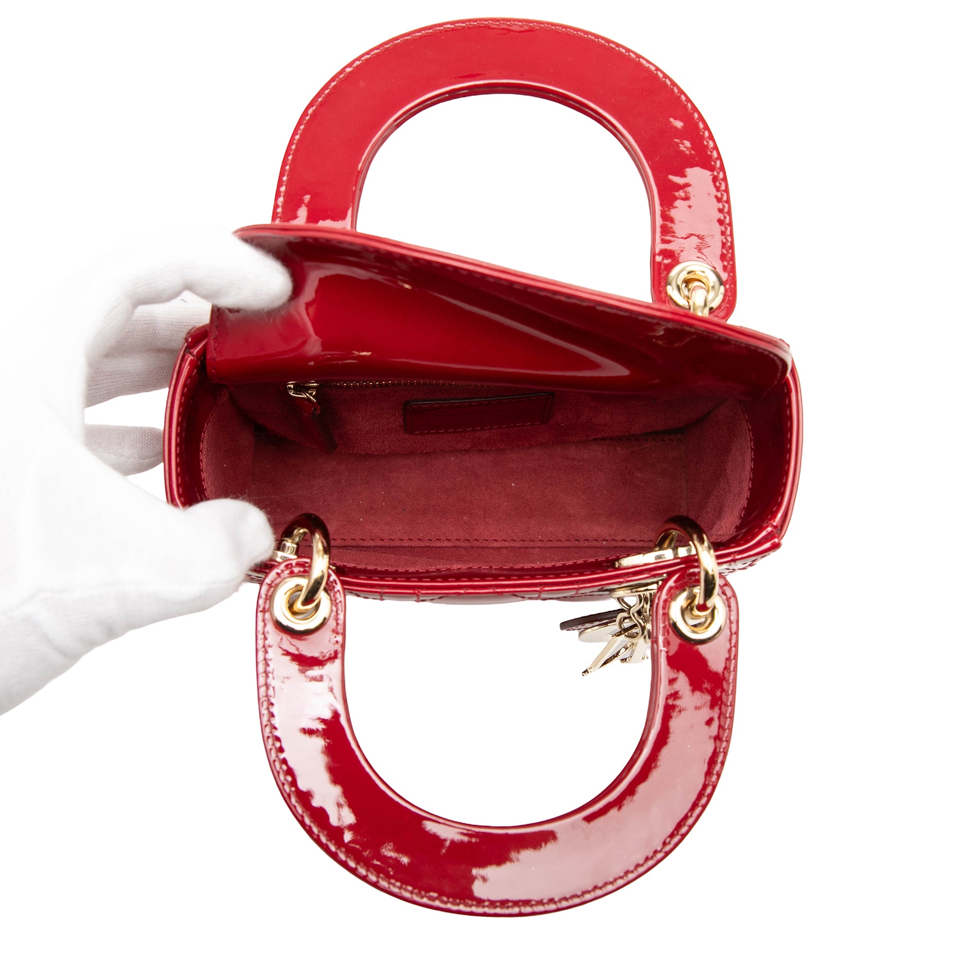 Dior Mini Patent Cannage Lady Dior - image 4