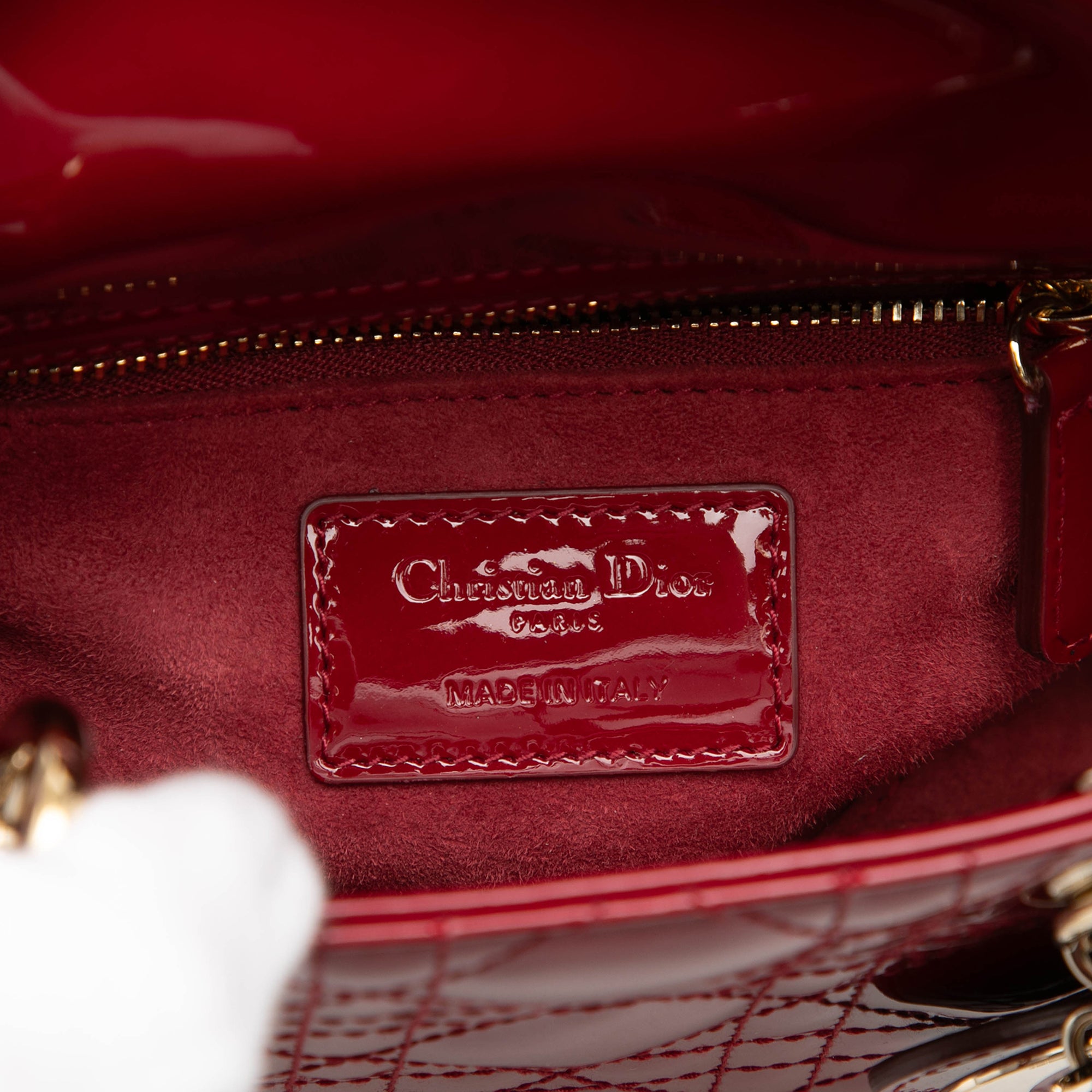 Dior Mini Patent Cannage Lady Dior - image 5