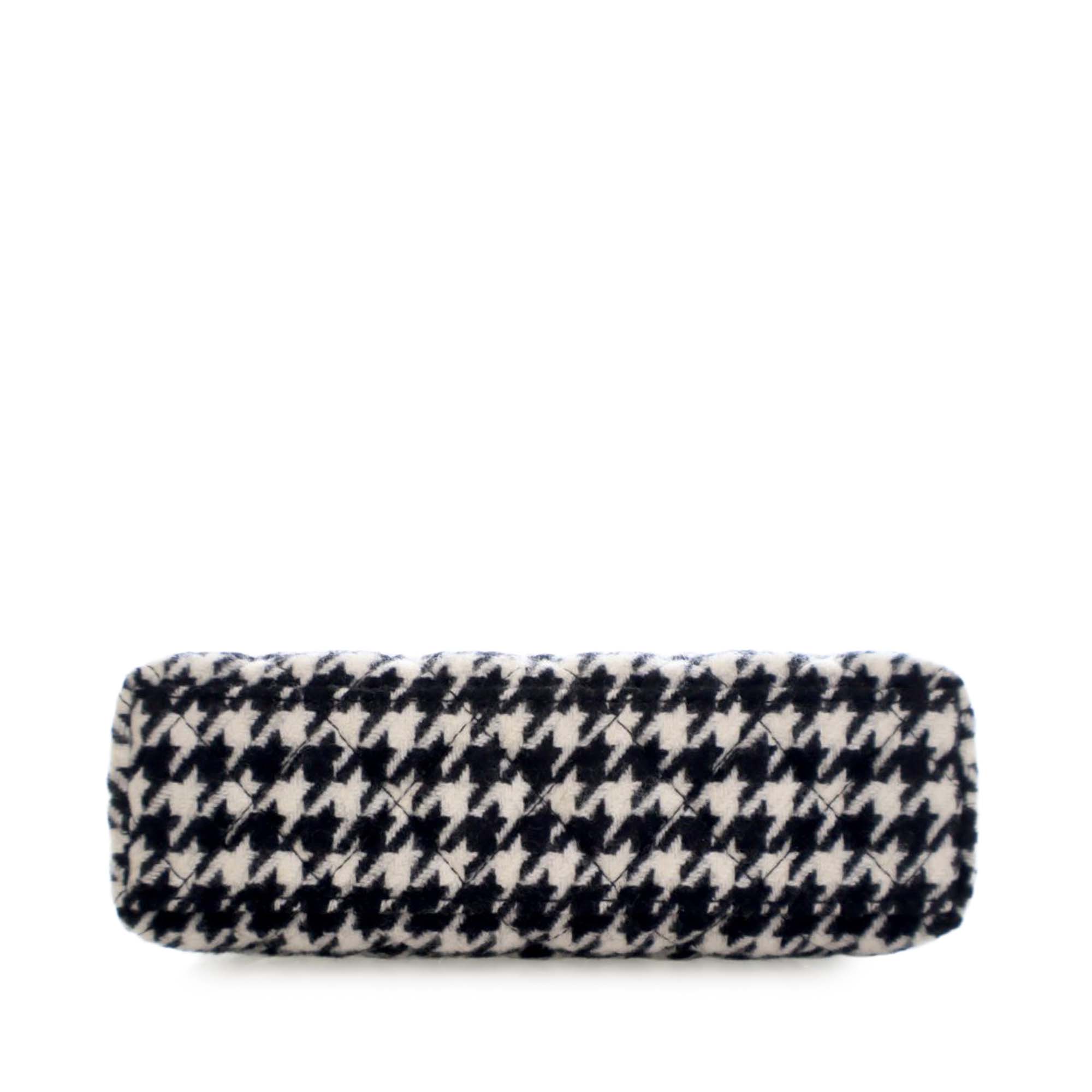 Chanel Nano Quilted Houndstooth Tweed Kelly Shopper Bag - image 10