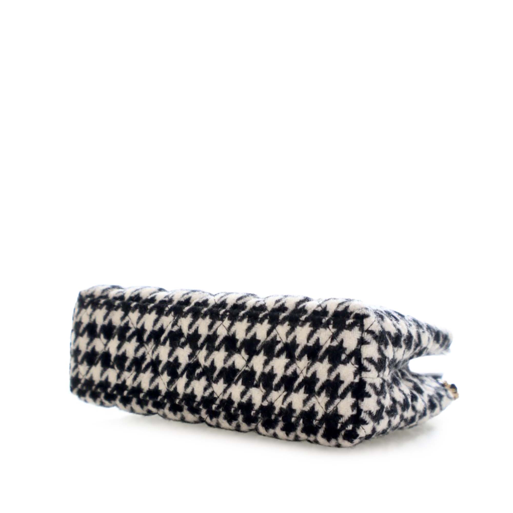 Chanel Nano Quilted Houndstooth Tweed Kelly Shopper Bag - image 12