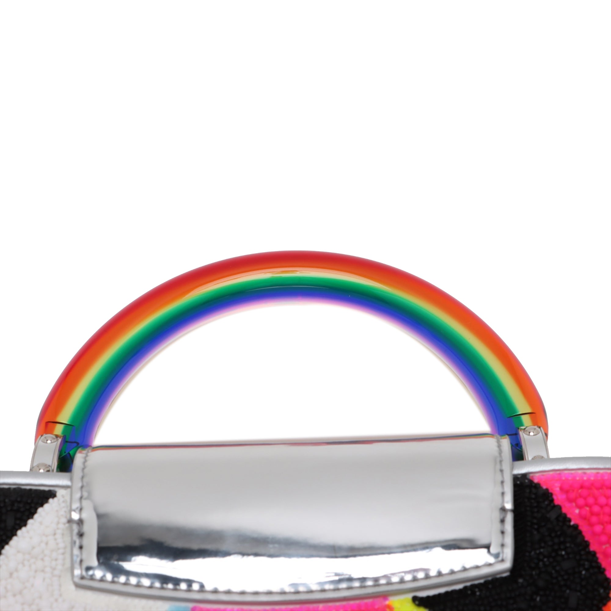 Louis Vuitton Limited Edition Ugo Rondinone Artycapucines Calfskin Beaded Harlequin Capucines BB - image 10