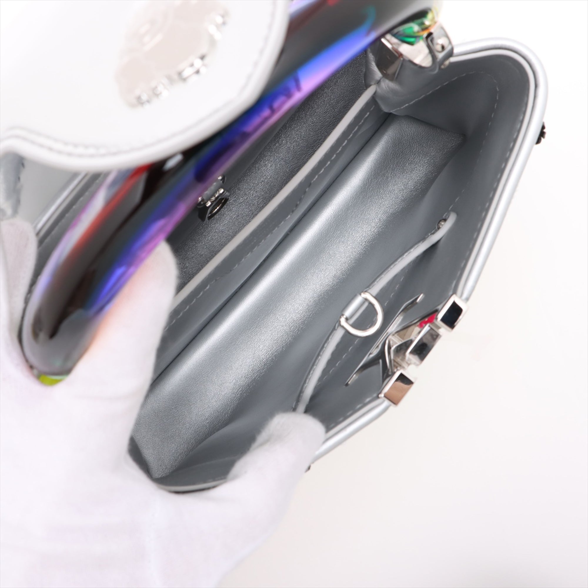 Louis Vuitton Limited Edition Ugo Rondinone Artycapucines Calfskin Beaded Harlequin Capucines BB - image 3