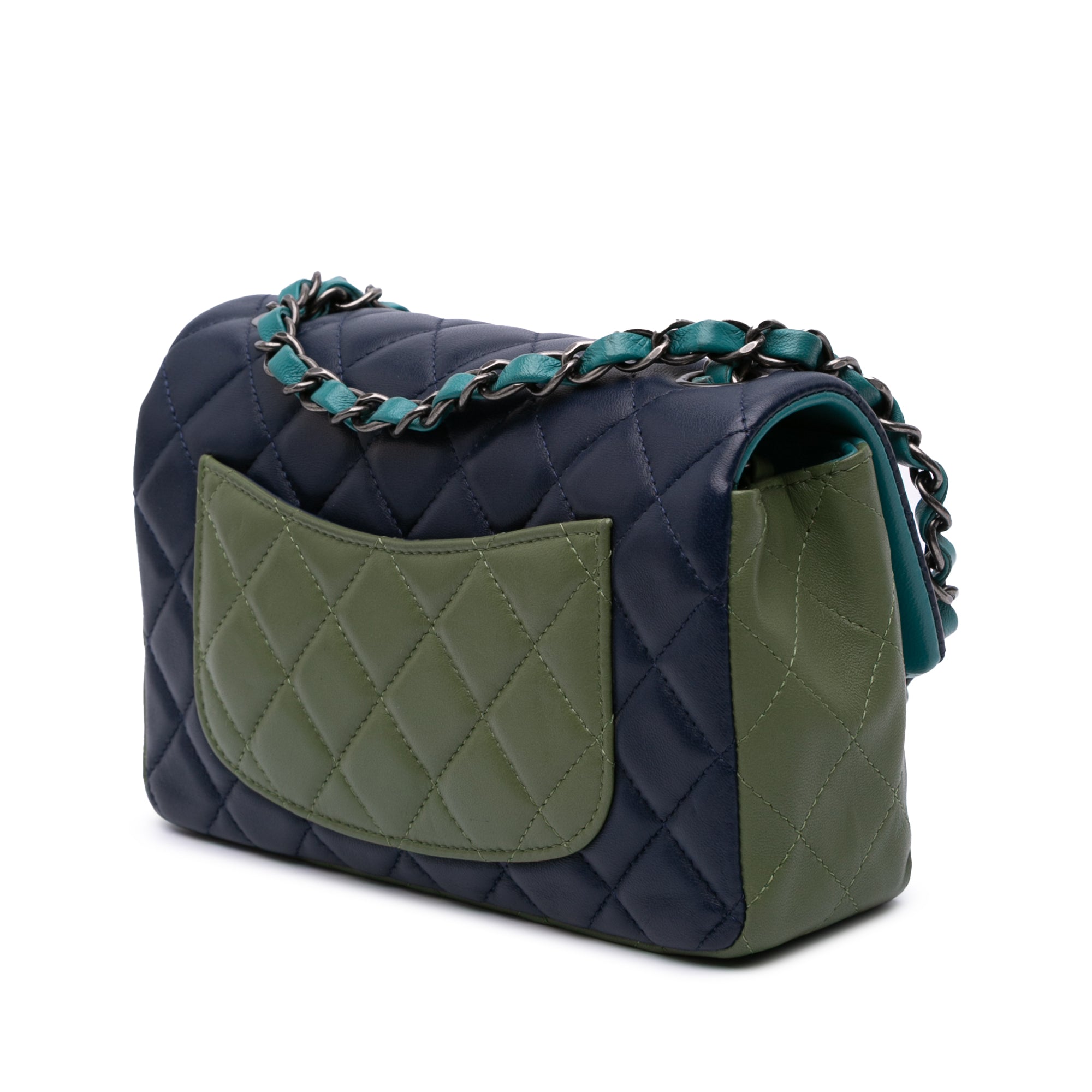 Chanel Mini Rectangular Classic Tricolor Lambskin Single Flap - image 2