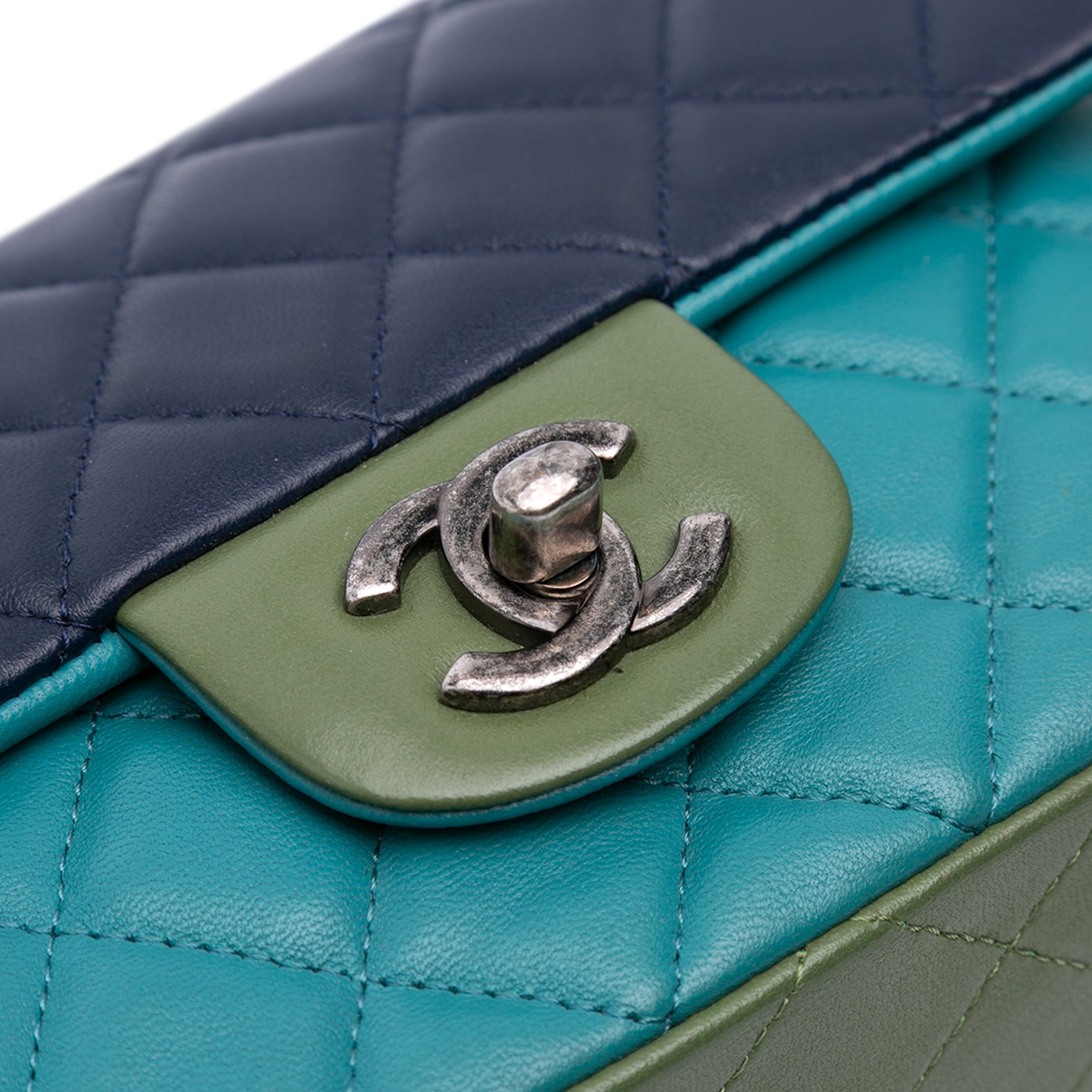 Chanel Mini Rectangular Classic Tricolor Lambskin Single Flap - image 7