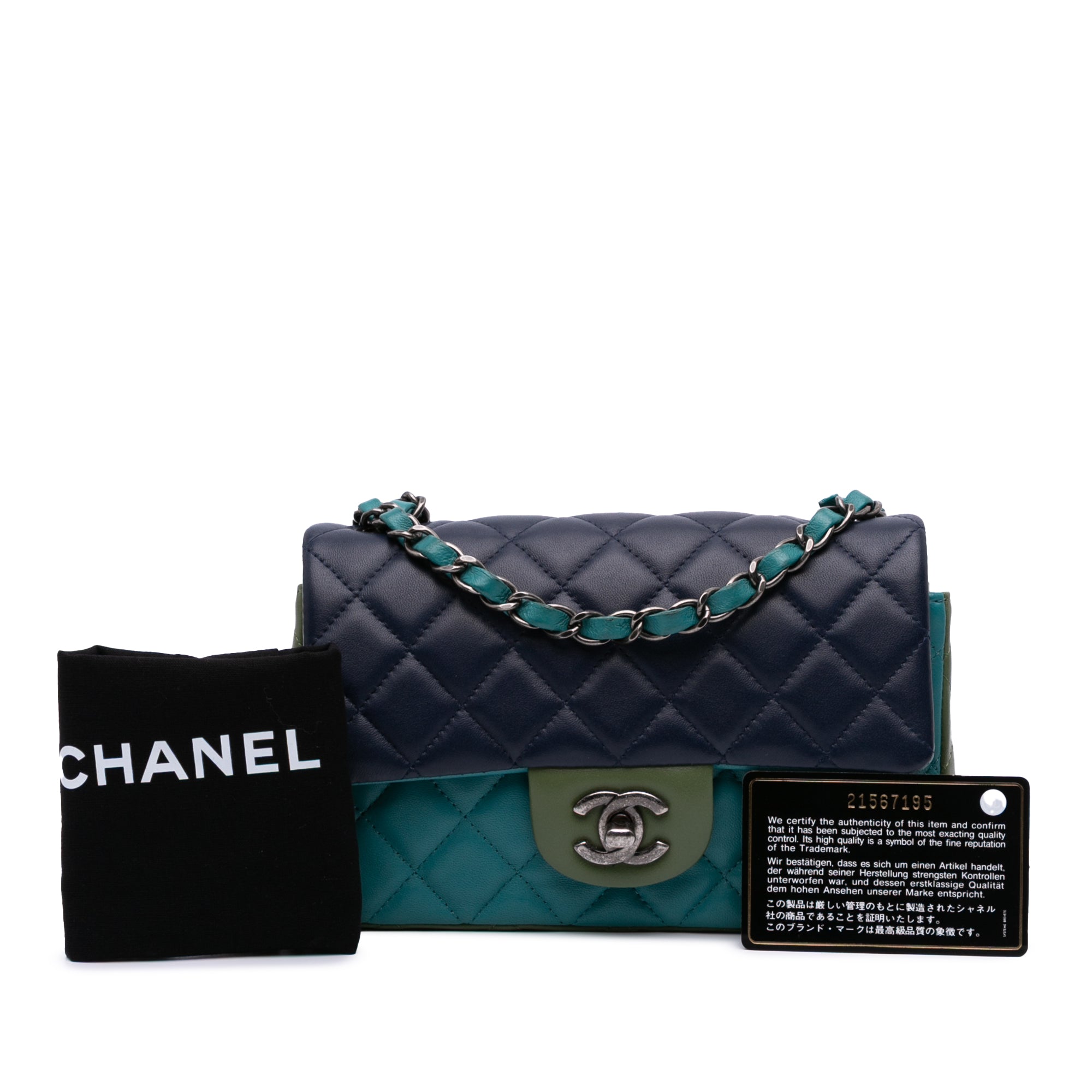Chanel Mini Rectangular Classic Tricolor Lambskin Single Flap - image 9