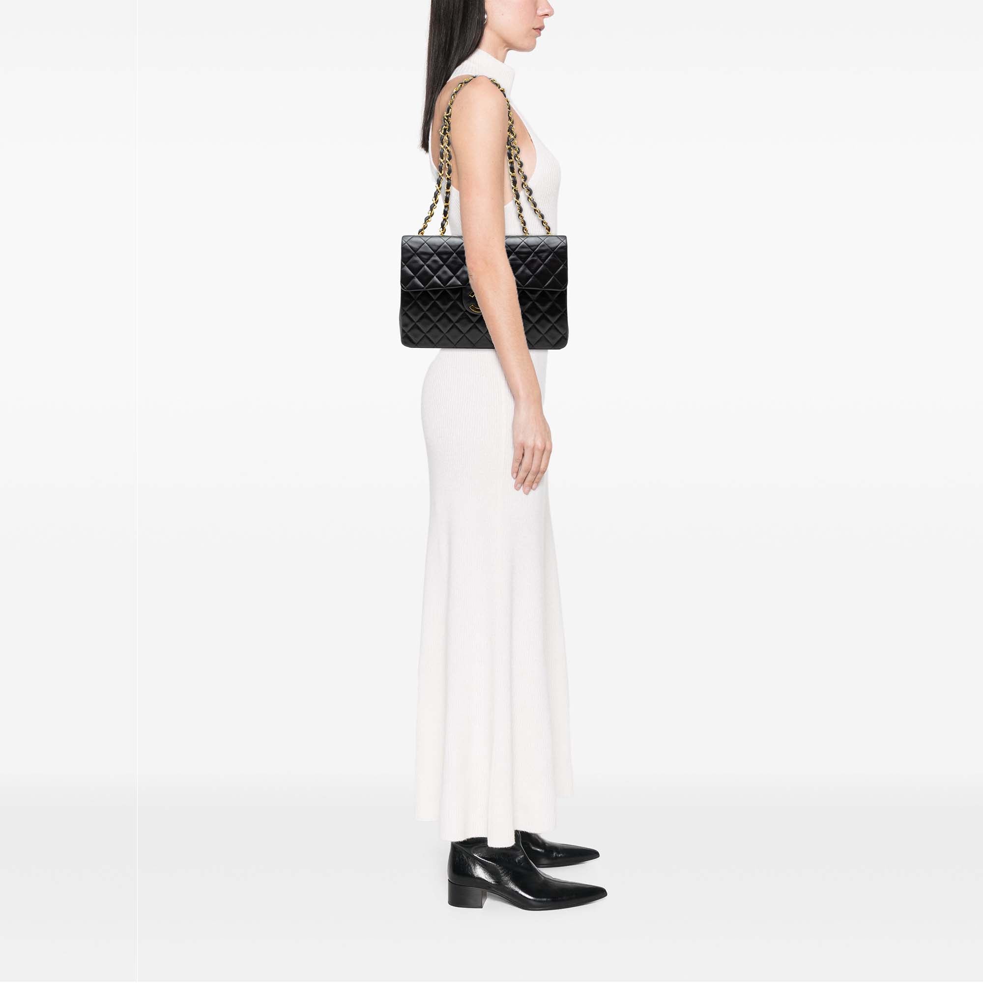 Chanel Maxi XL Classic Lambskin Single Flap - image 7