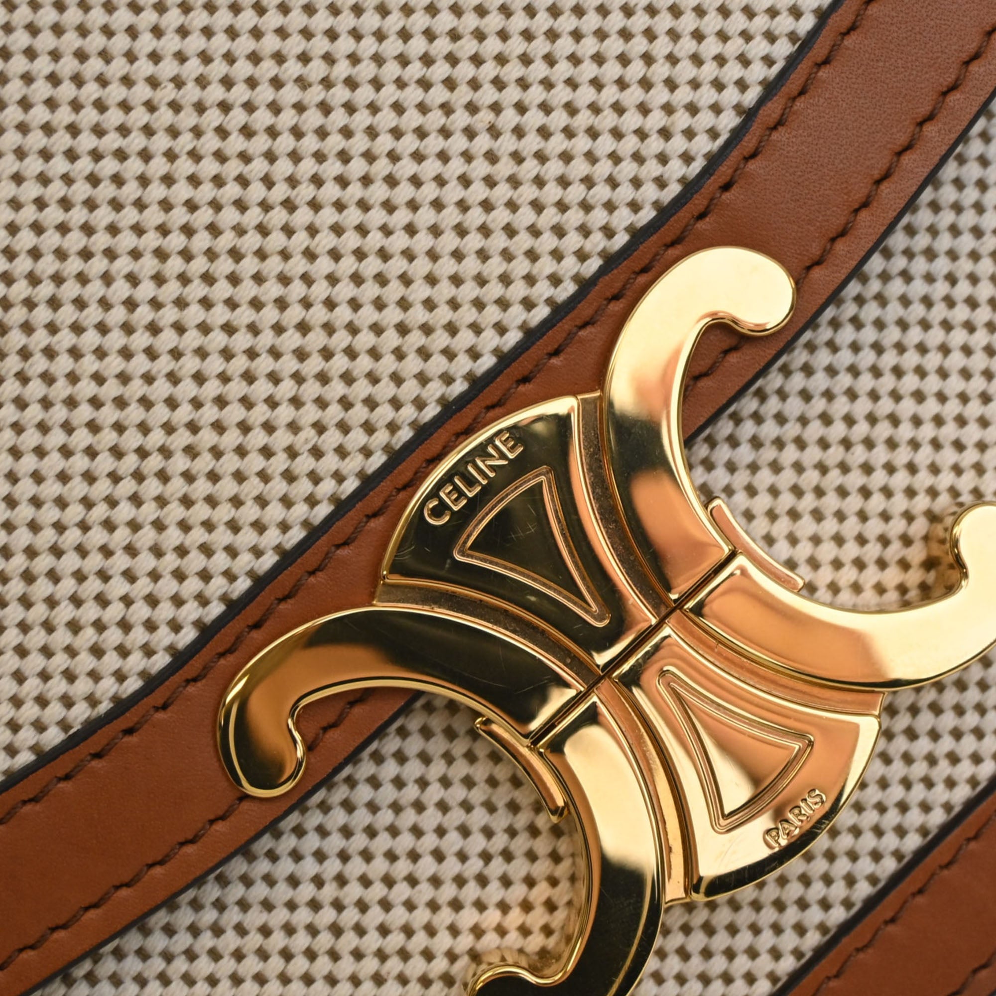 Celine Teen Canvas and Calfskin Triomphe Crossbody - image 10