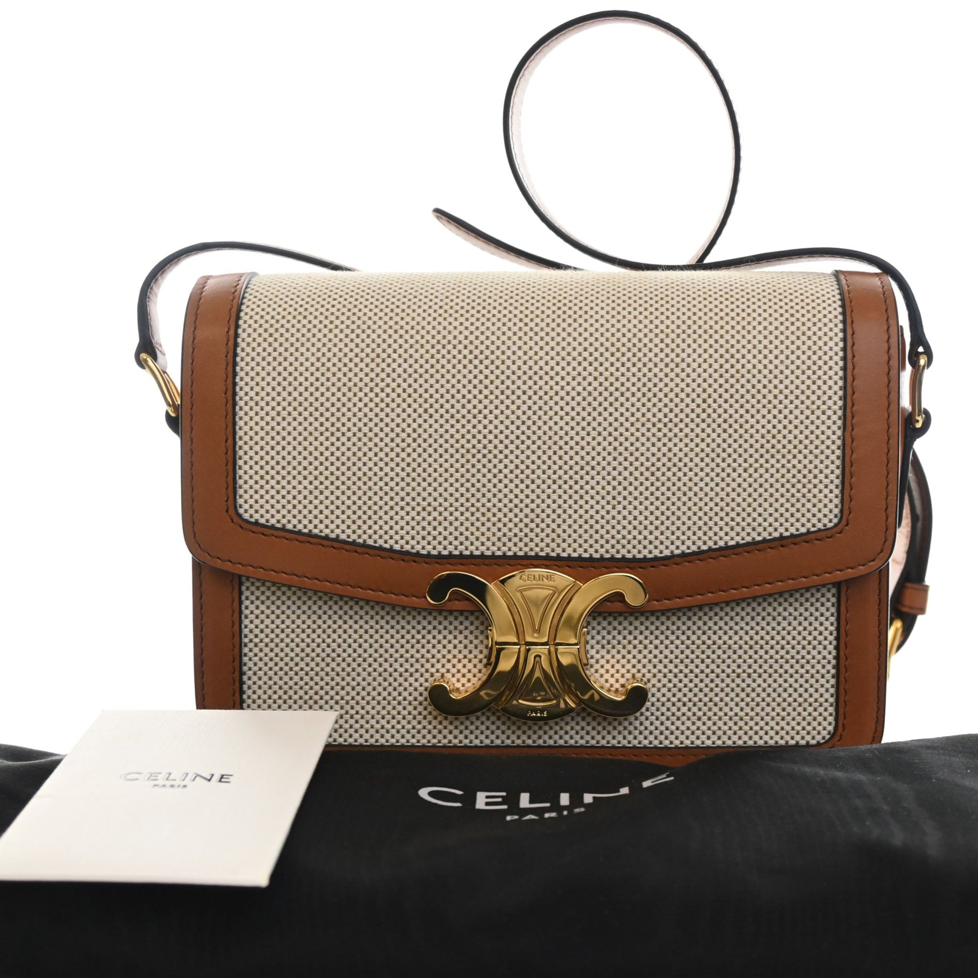 Celine Teen Canvas and Calfskin Triomphe Crossbody - image 15