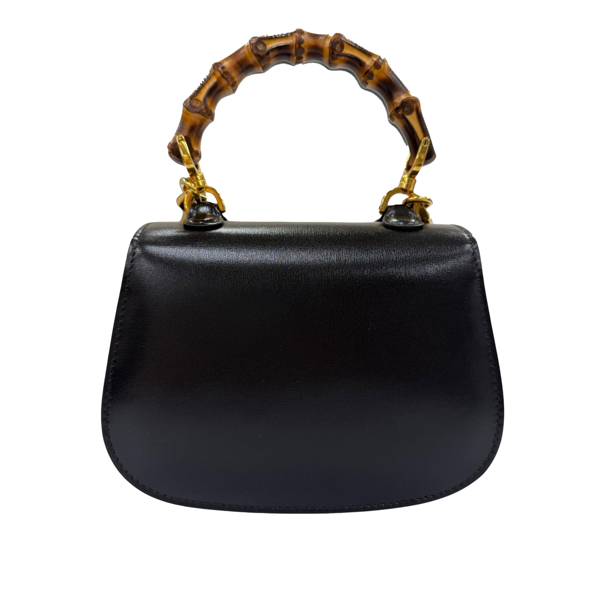 Gucci Small Calfskin 1947 Bamboo Top Handle Bag - image 2