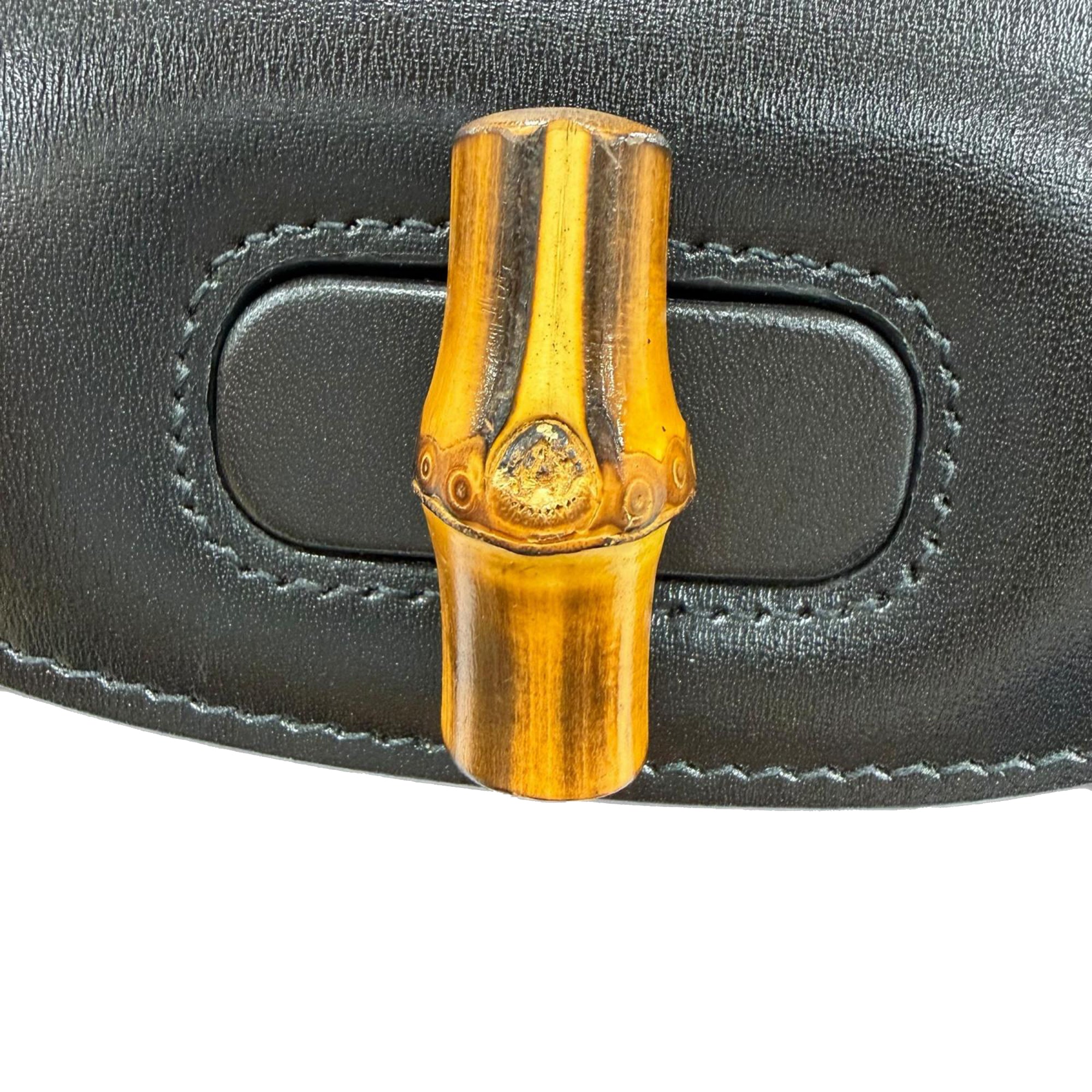 Gucci Small Calfskin 1947 Bamboo Top Handle Bag - image 8