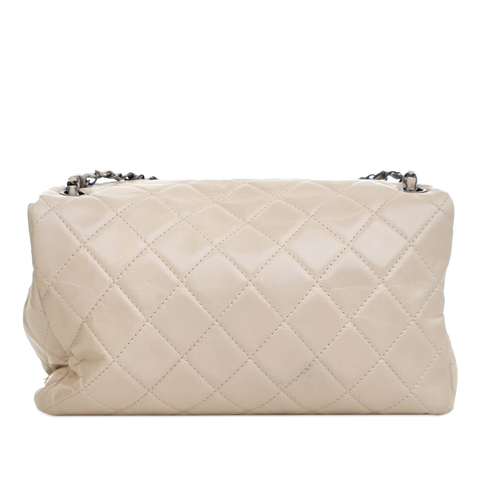Chanel Large Quilted Glazed Calfskin Coco Soft Flap - image 3