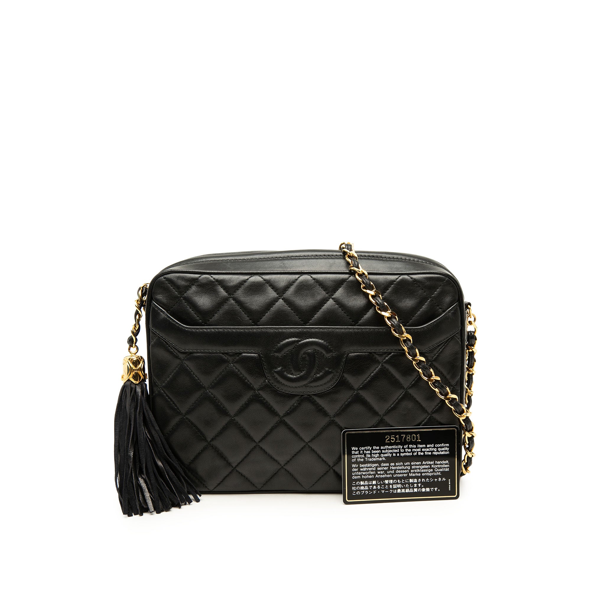 Chanel CC Quilted Lambskin Tassel Camera Bag - image 7
