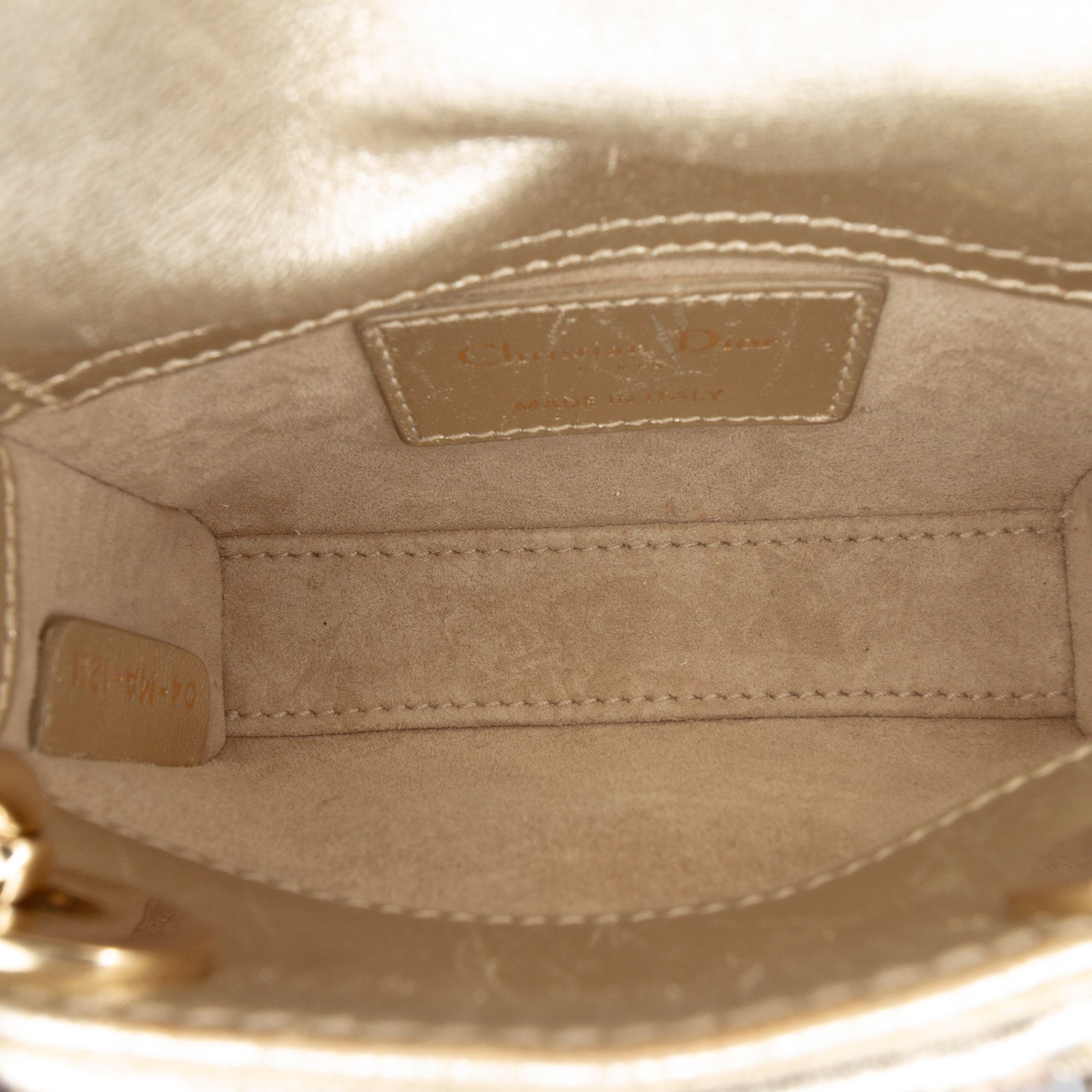Dior Micro Metallic Calfskin Cannage Beaded Lady Dior - image 4