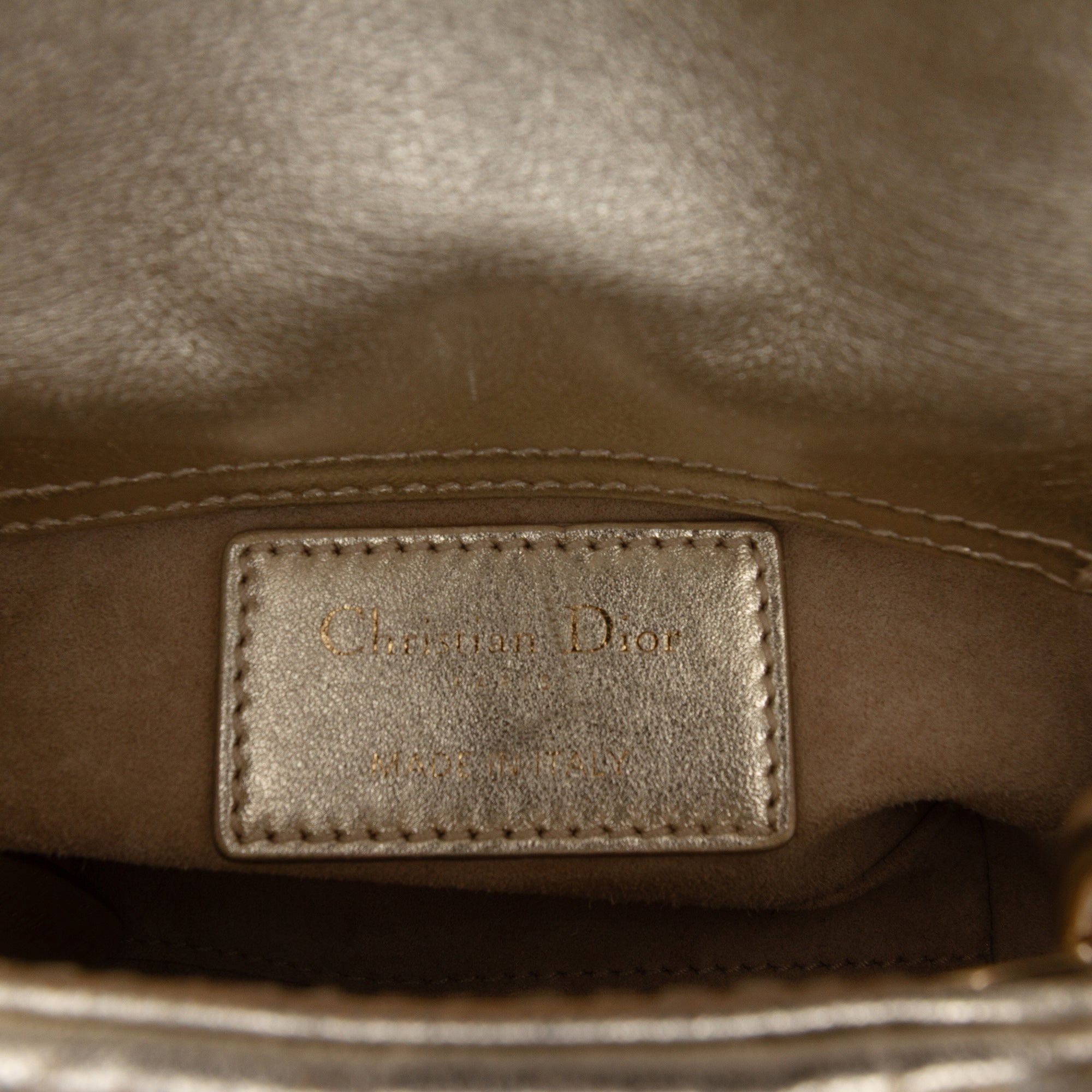 Dior Micro Metallic Calfskin Cannage Beaded Lady Dior - image 5