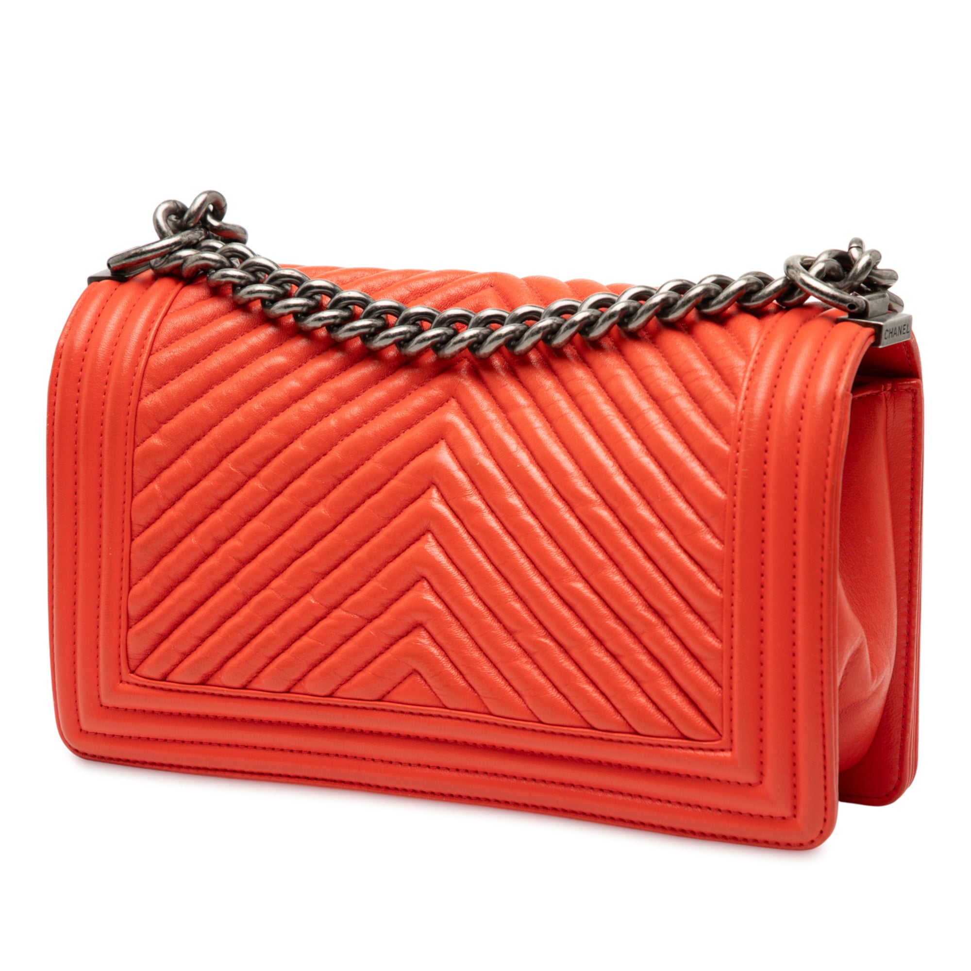 Chanel Old Medium Chevron Lambskin Boy Flap - image 2
