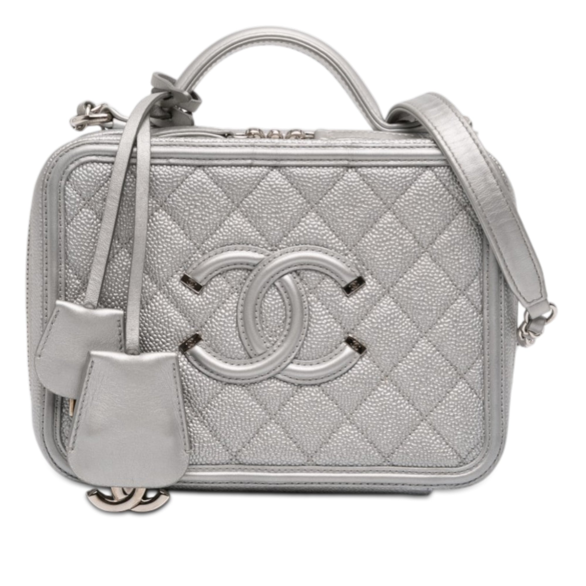 Chanel Medium Caviar CC Filigree Vanity Case - image 1