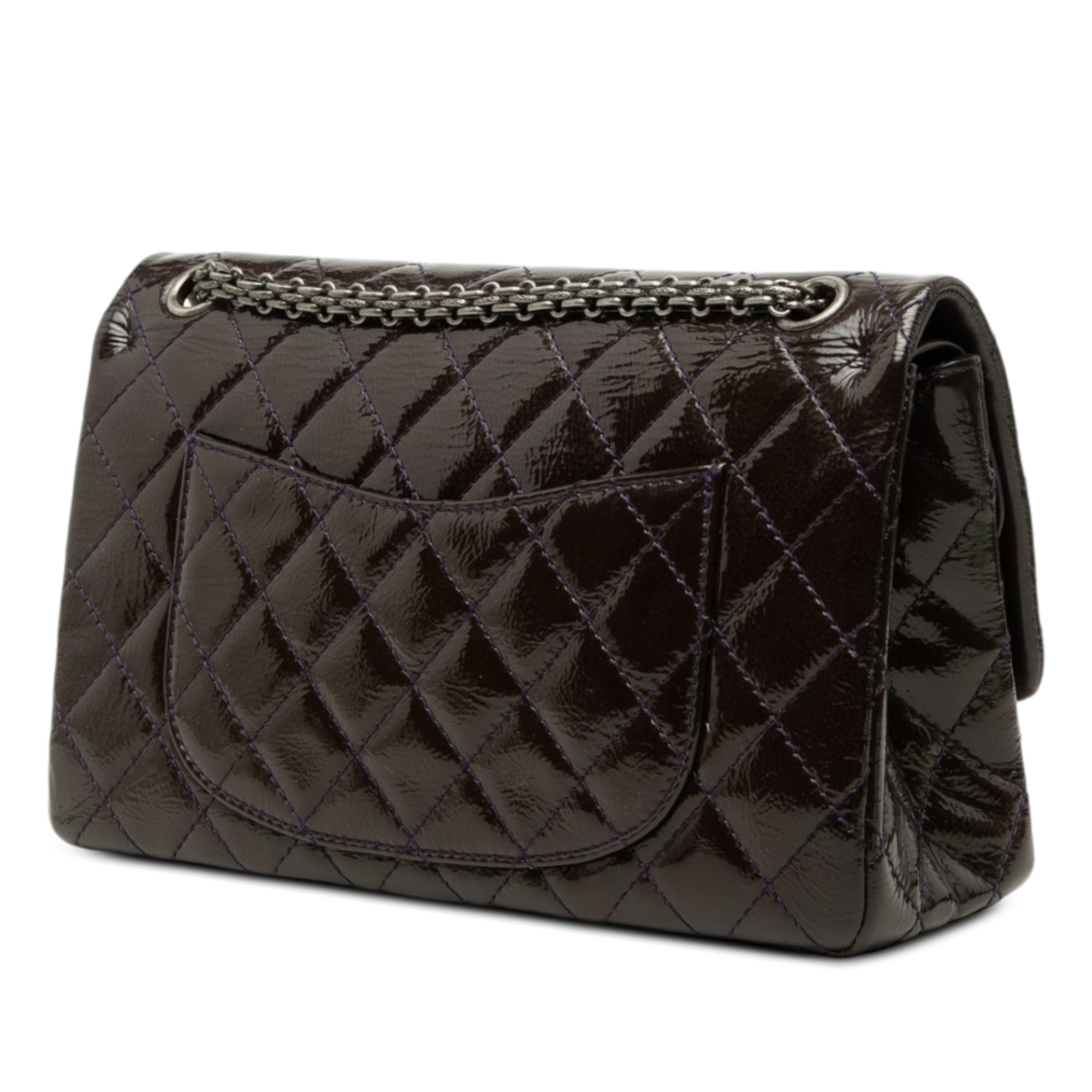 Chanel Quilted Crinkled Patent Reissue 2.55 Double Flap 226 - image 2