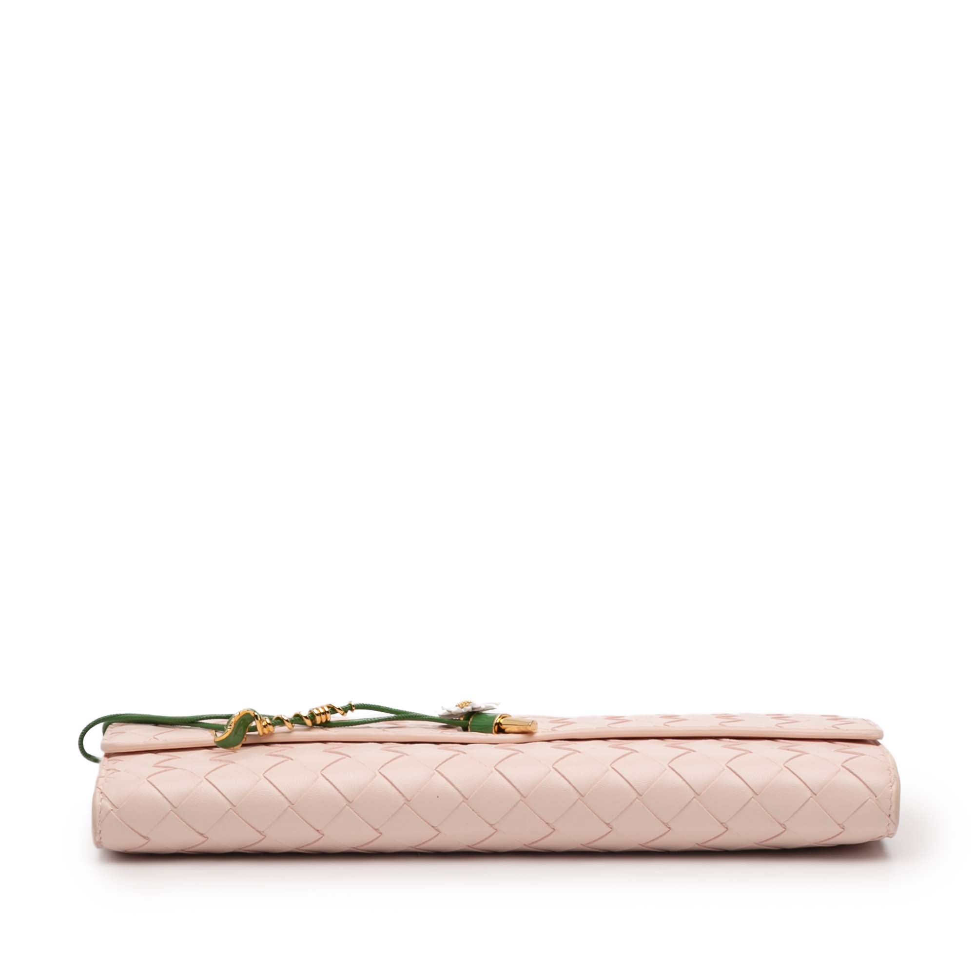Bottega Veneta Lambskin Intrecciato Andiamo Floral Embellished Clutch - image 3