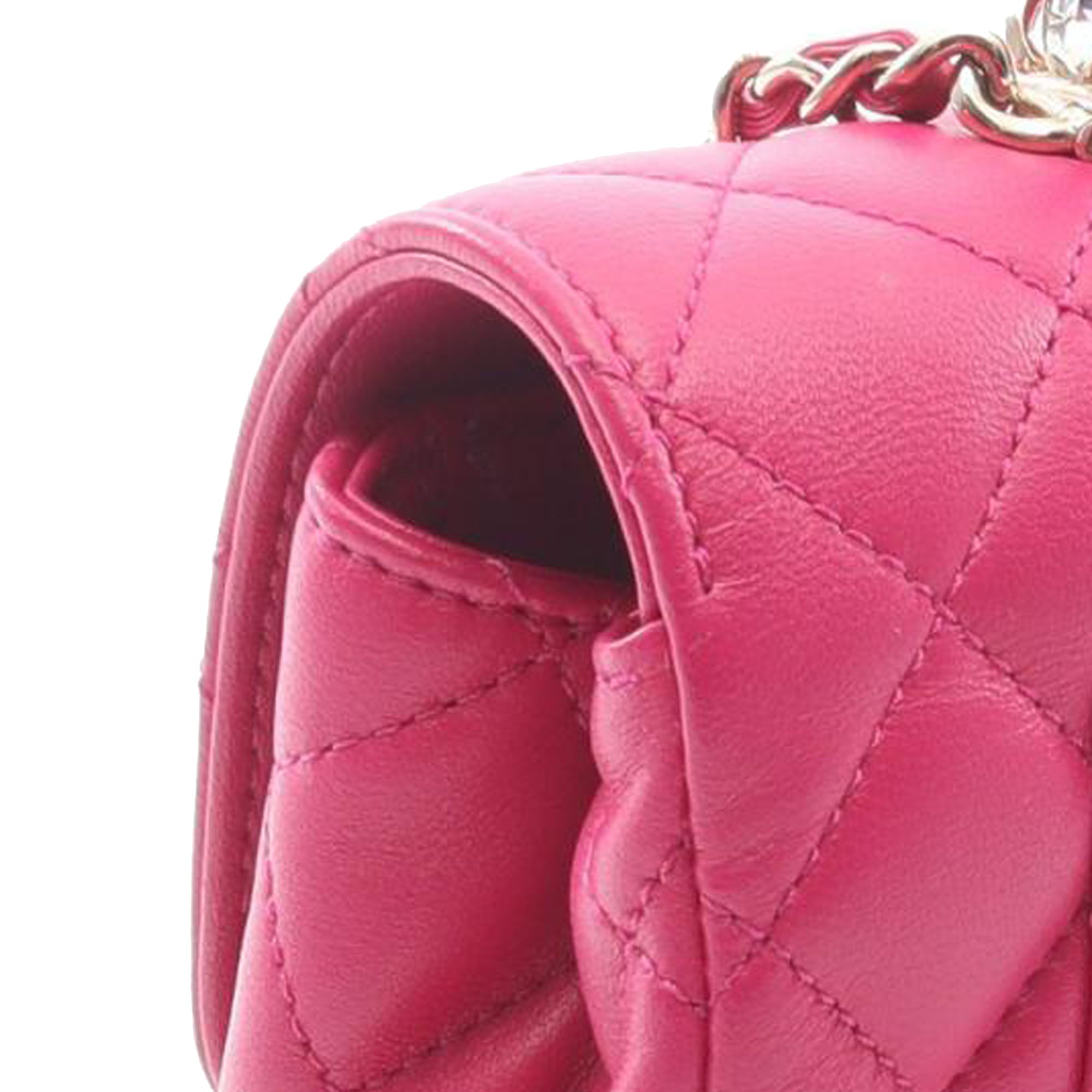 Chanel Mini Quilted Lambskin Rectangle Flap - image 10