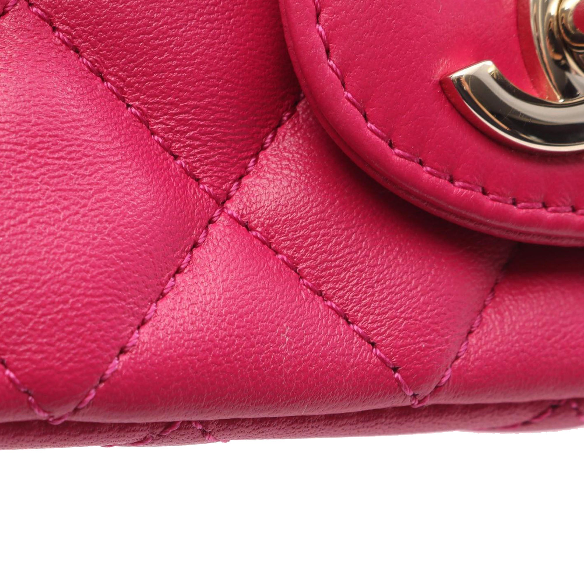 Chanel Mini Quilted Lambskin Rectangle Flap - image 12
