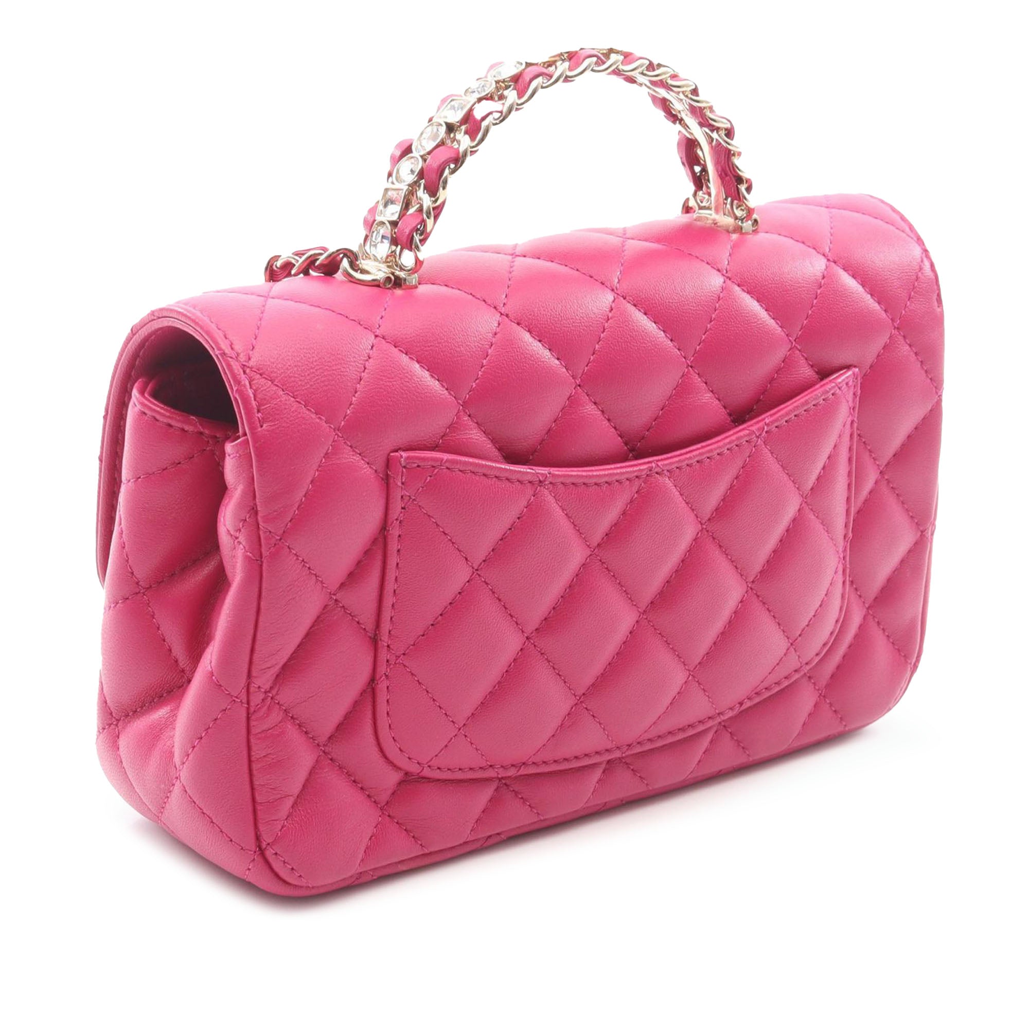 Chanel Mini Quilted Lambskin Rectangle Flap - image 2
