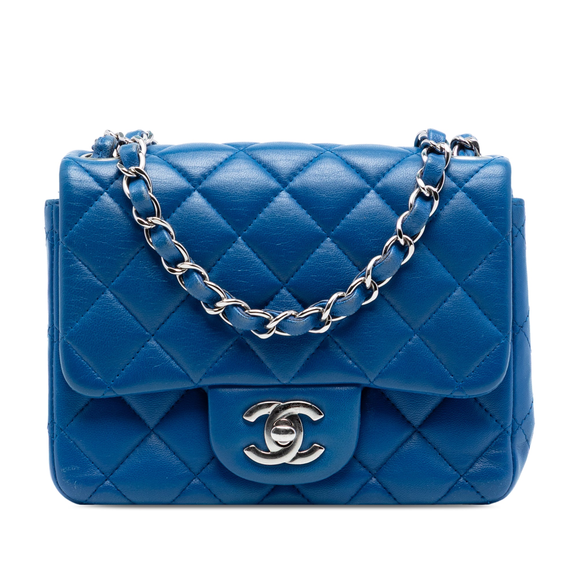 Chanel Mini Square Classic Lambskin Single Flap - image 1