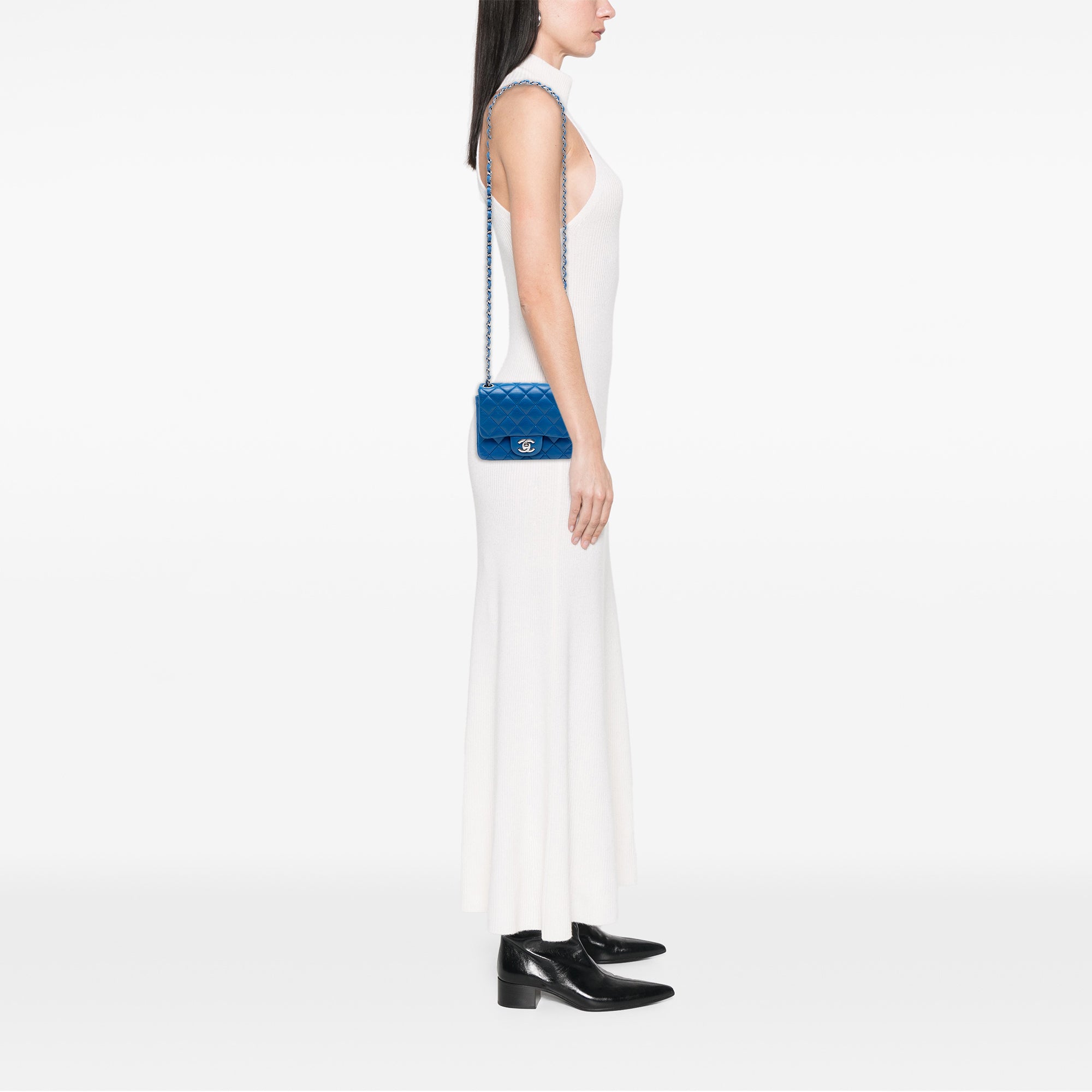Chanel Mini Square Classic Lambskin Single Flap - image 7