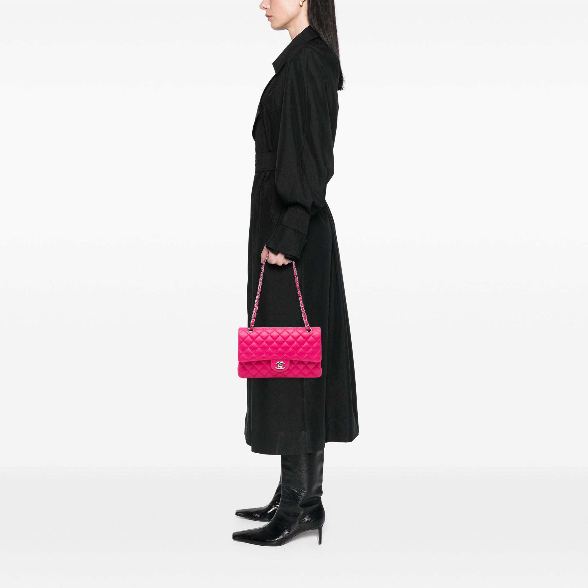 Chanel Medium Classic Lambskin Double Flap - image 11