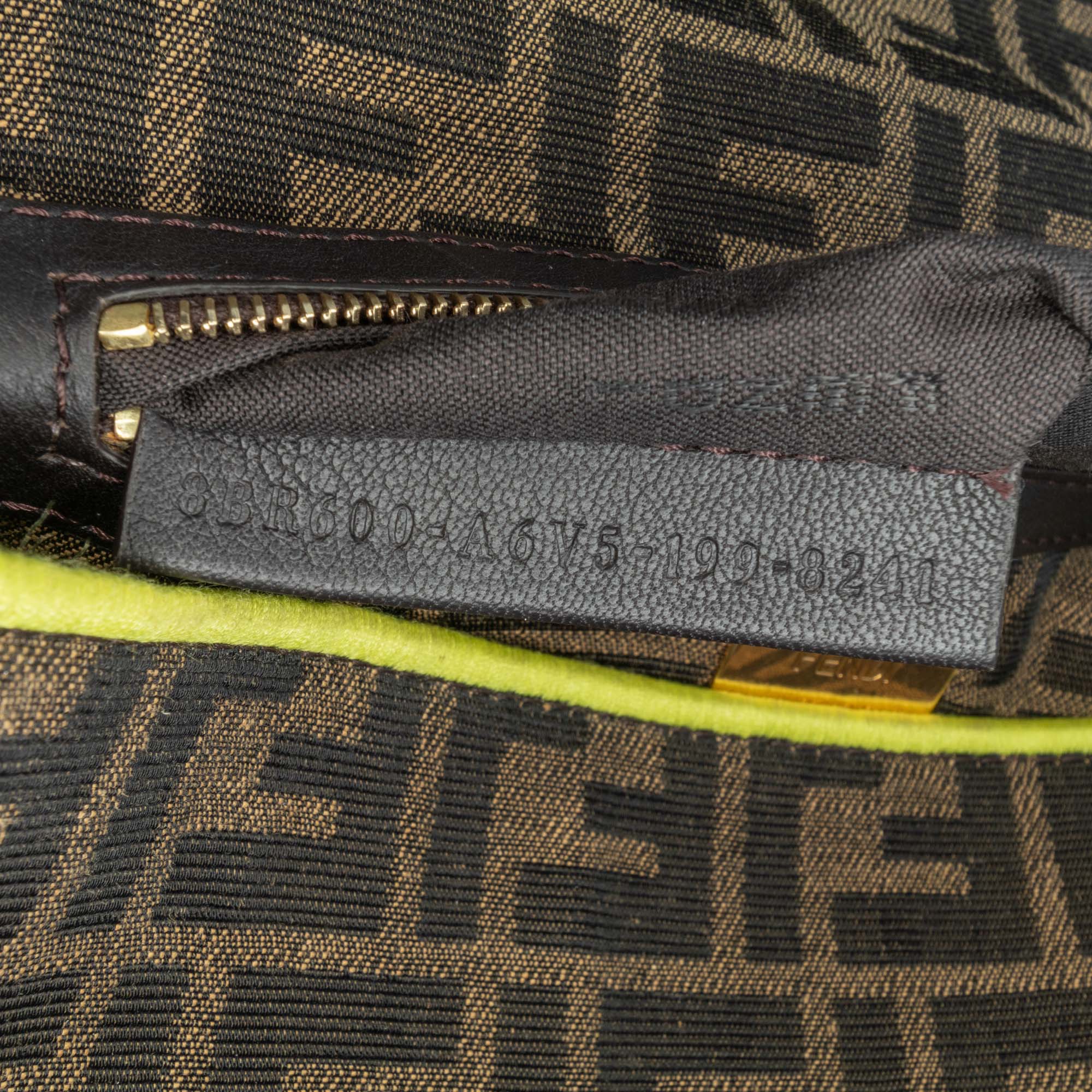 Fendi Zucca Canvas Fluo Trim Baguette Satchel - image 6